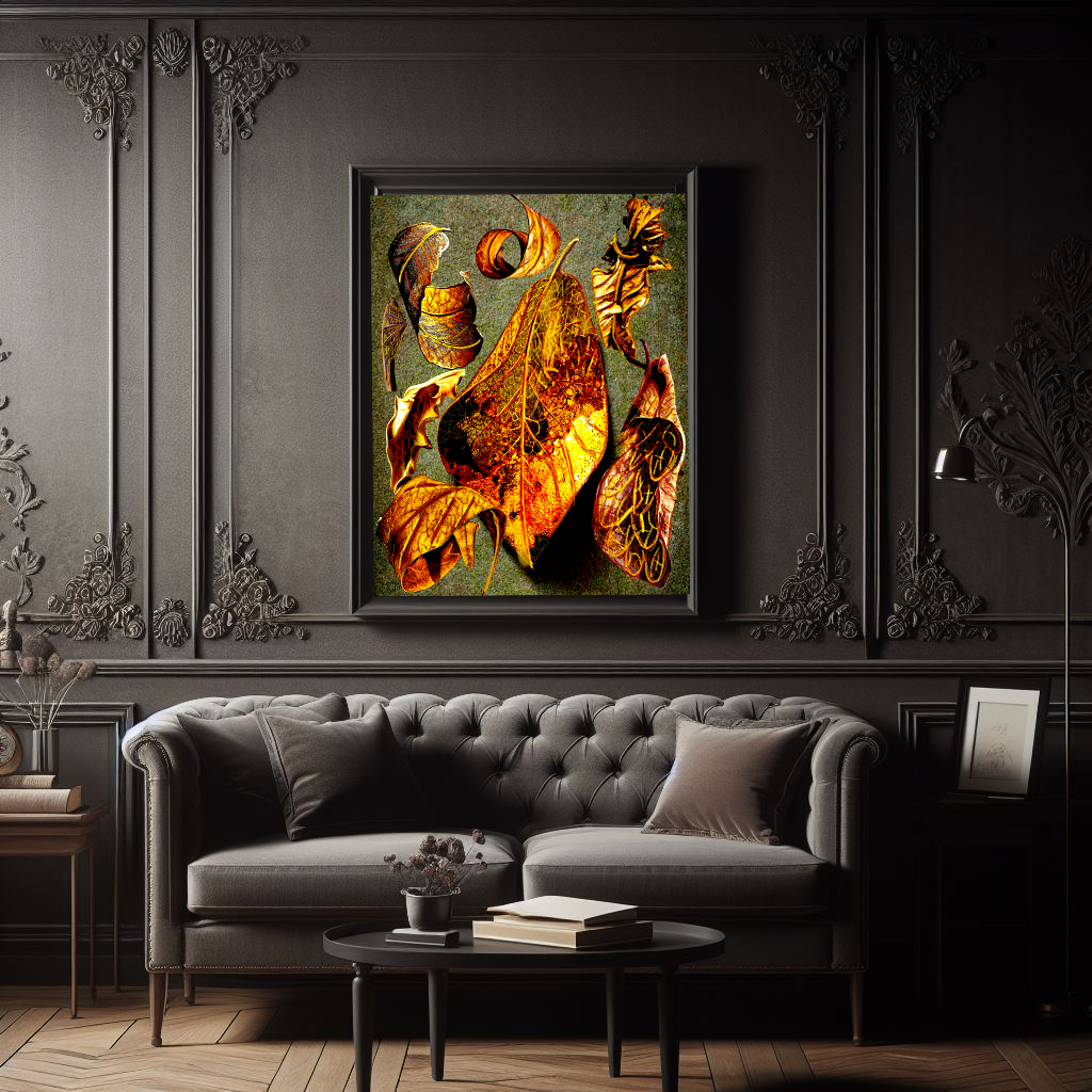 dark botanical wall art