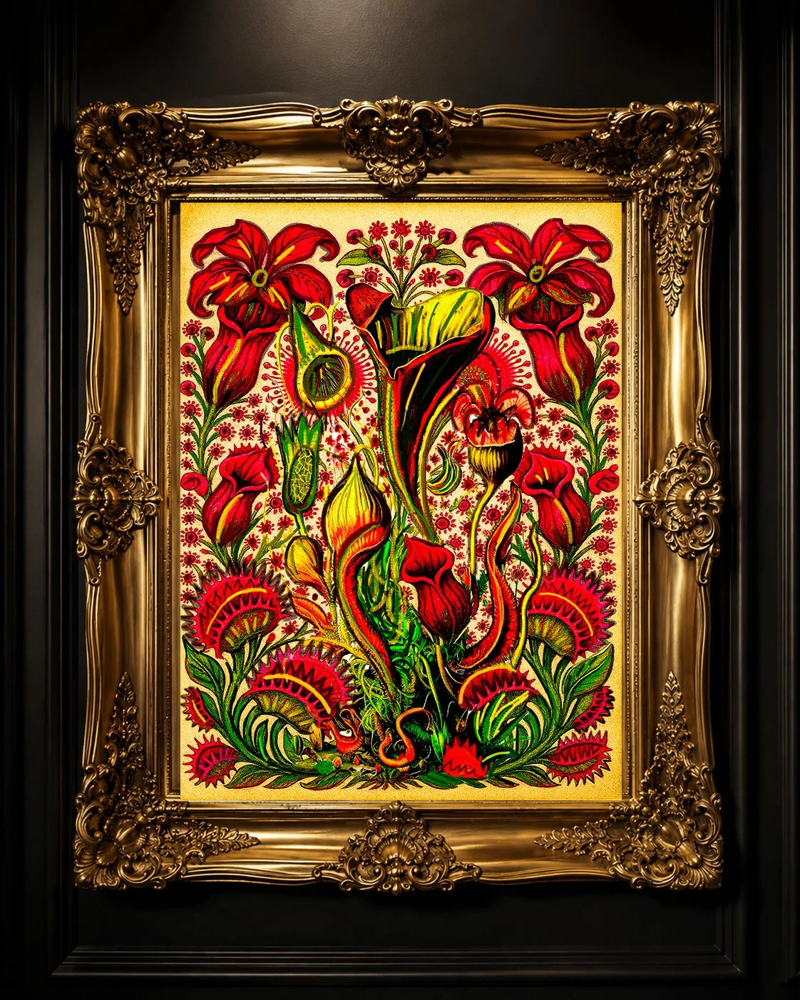 carnivorous-venus-flytrap-pitcher-plant-art-print-for-sale-by-artist