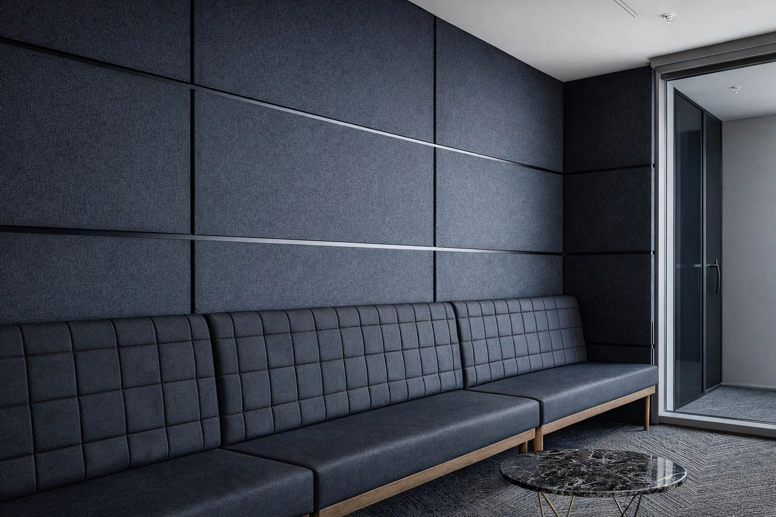 soundproofing in noisy reception area for office space in Calgary, AB