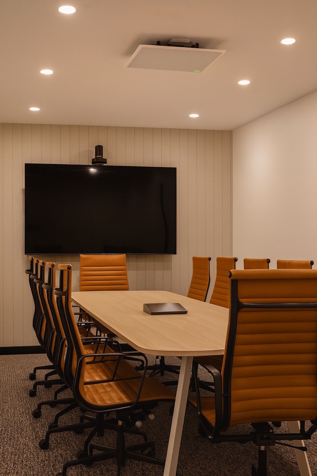 Office board room sound proofing done in a noisy office space in Edmonton, AB