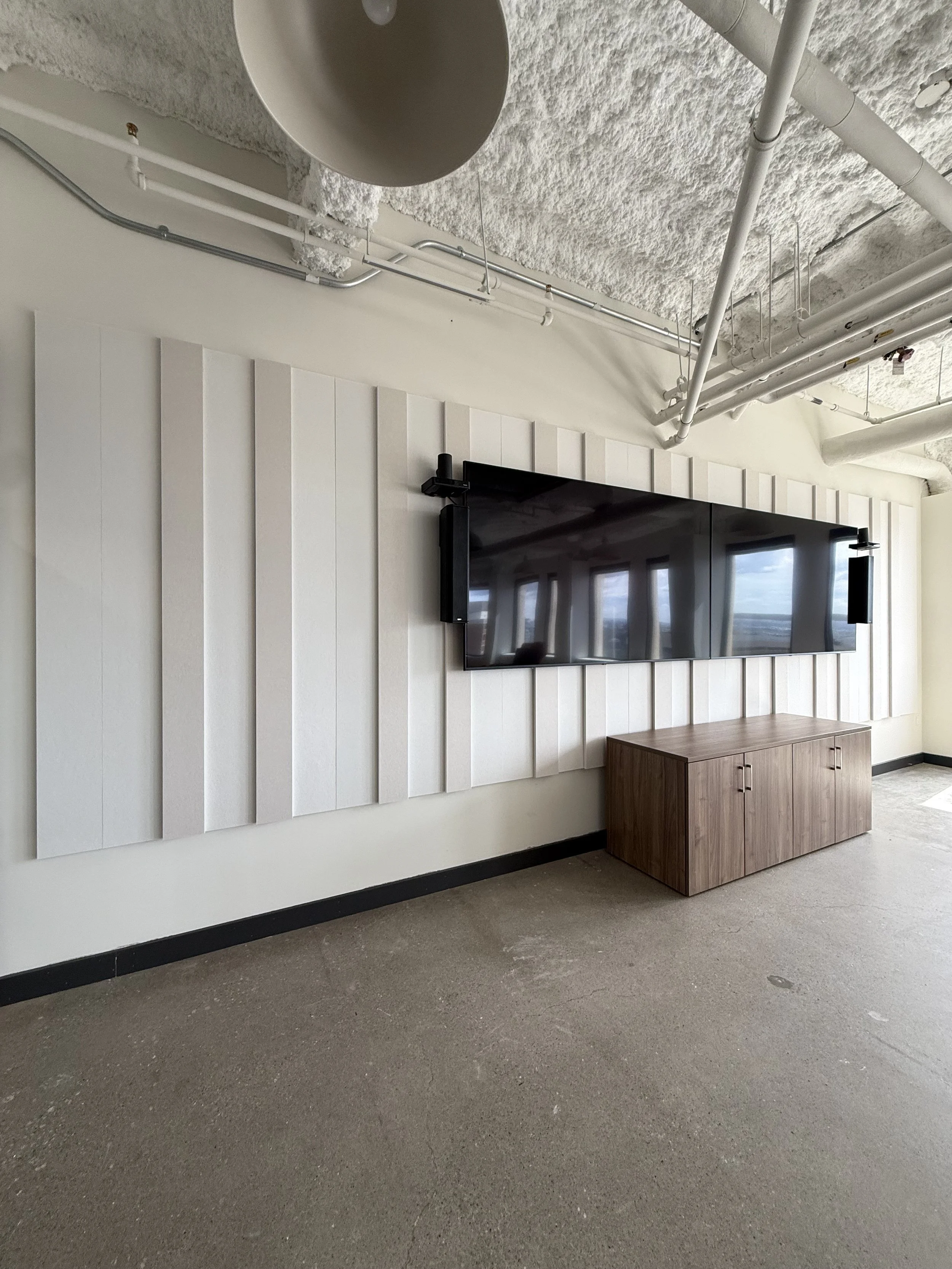 sounds proofing treatment in high end office space in Calgary, AB