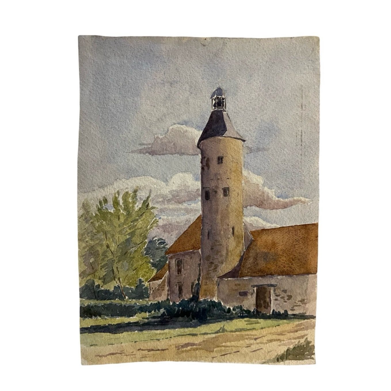A new work on paper we found in France and brought back, depicting a charming rural scene. 

#WorksOnPaper #NewArtArrival #FrenchArt #Harper_Hughes_Home