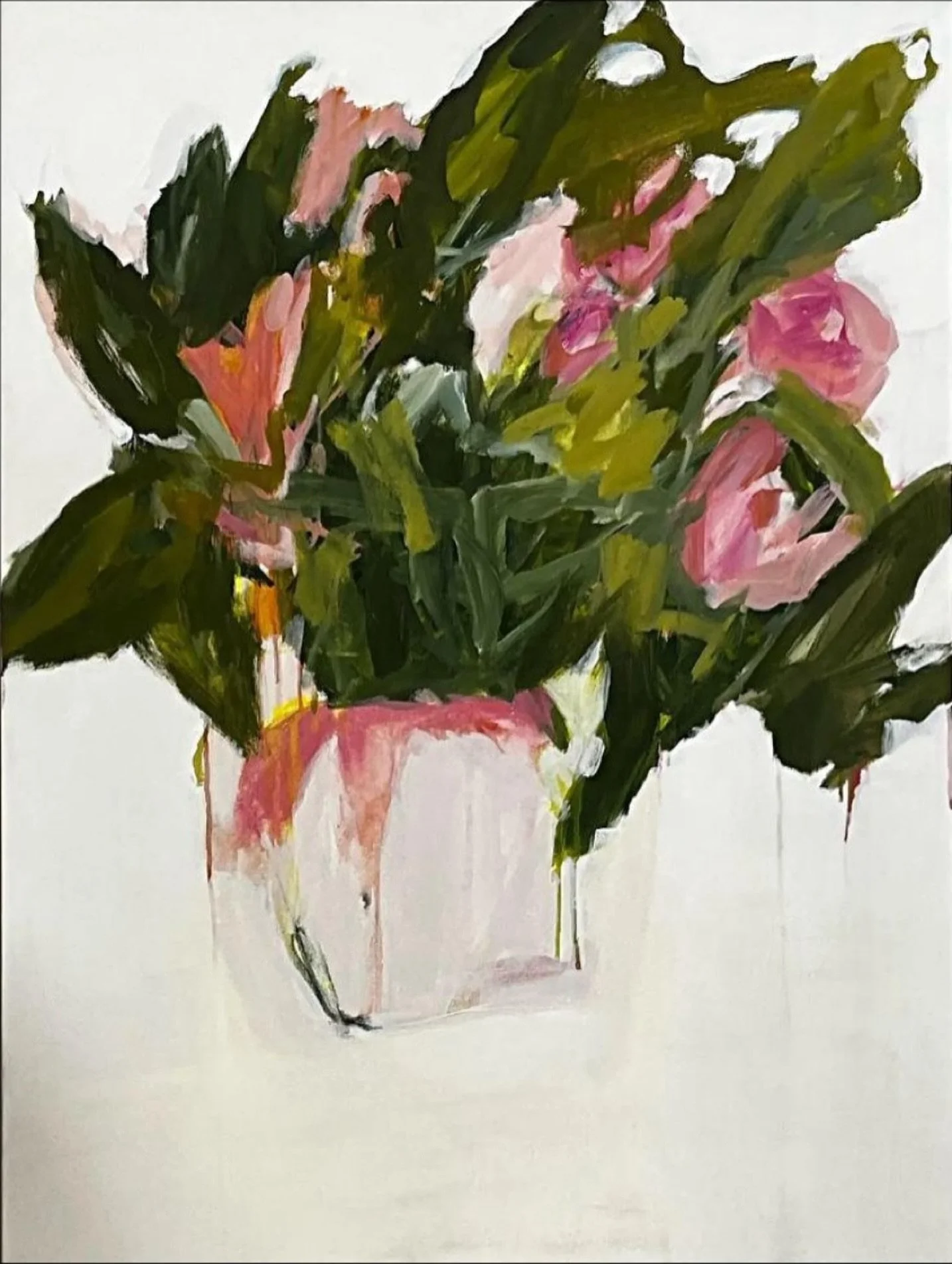 &lsquo;Spring Fling&rsquo; is definitely giving us spring vibes! This painting is currently in my studio in Naples and it&rsquo;s 30 x 40. 

#AbstractFloralPaintings #FridayFlorals #Harper_Hughes_Home