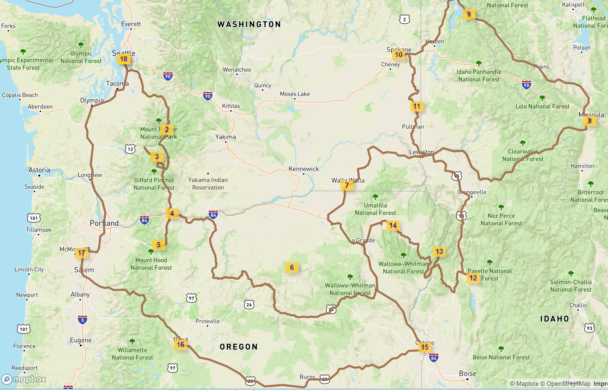 Best Pacific Northwest Drives – Just program “Avoid Highways”