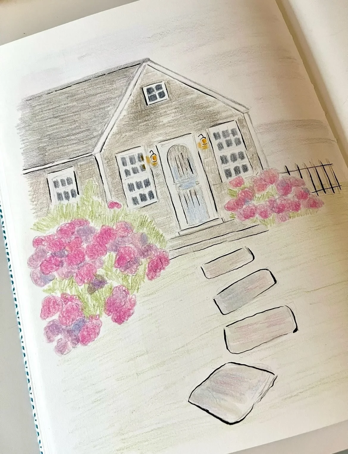 Current obsession: cute houses covered in flowers. 🌸🌼🏡🌼🌸

#sketchbookdrawing #illustration