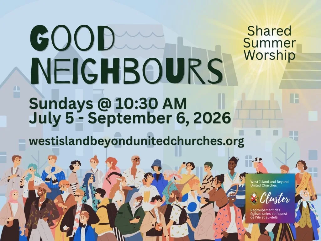 🌞 We're worshiping at Summerlea United with our West Island neighbours tomorrow, August 9, at ⏰ 10:30 AM (225, 50e Av, Lachine, Qu&eacute;bec, H8T2T7). Whether you're connected to one of the WIBUC congregations or not, this invitation is for you!
De