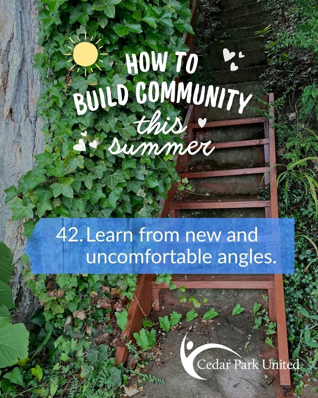 👋 How to build community this summer
#42. Learn from new and uncomfortable angles.

It only takes a sprained ankle and suddenly we're learning from new and uncomfortable angles. How does one get up those stairs with crutches? How do you hold a bag a