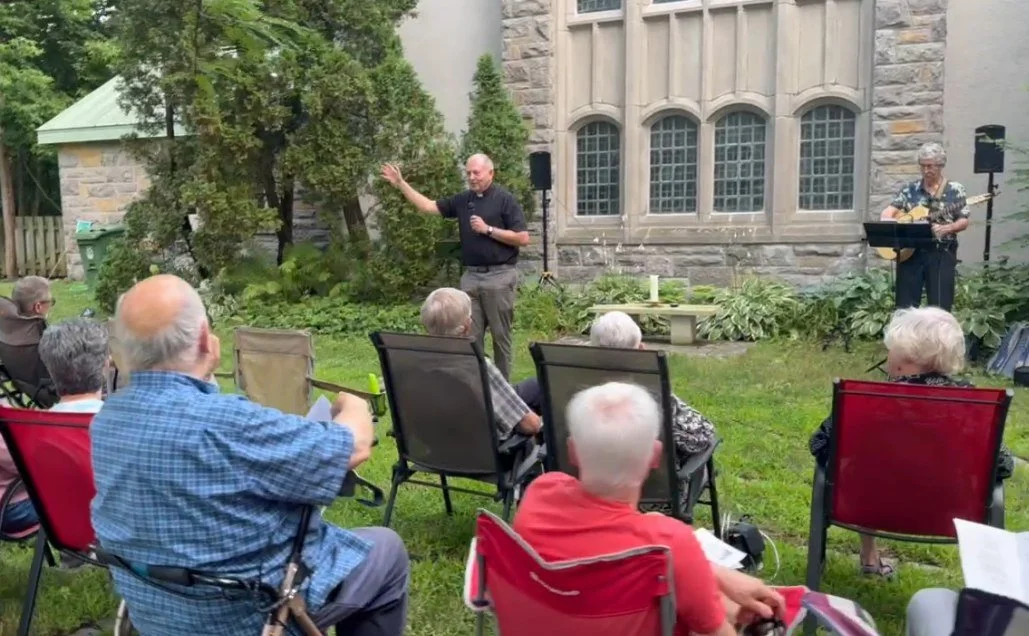 Lawnchair Worship 🌈 worship is tomorrow evening! 

Come on over tomorrow, Wednesday, August 26 at 7 PM to the lawn at Cedar Park United for a relaxed summer evening of worship. The theme is "Beneath the Stars" looking at Psalm 8. 🌠

🌿 We