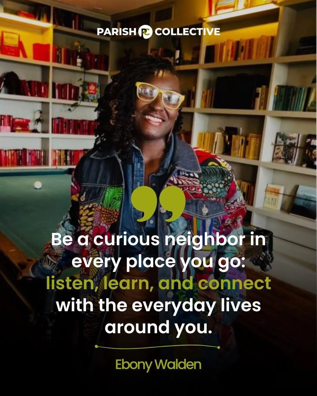 Curiosity opens the door to connection. 

&ldquo;Be a curious neighbor in every place you go: listen, learn, and connect with the everyday lives around you.&rdquo;

&mdash;Ebony Walden

ebonywalden80
@parishcollective 

#cedarparkuc #curiosity #neigh