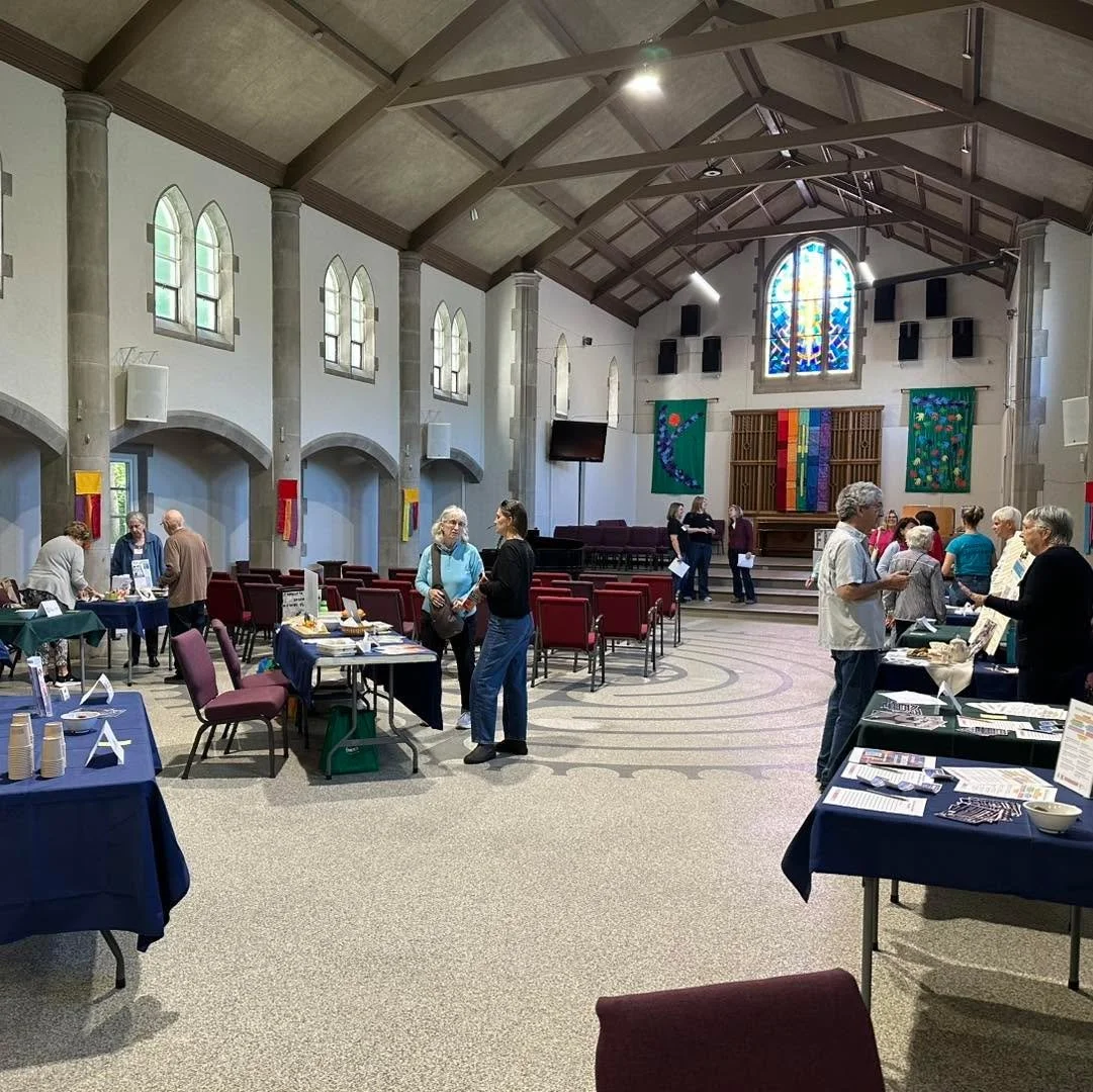 Beautiful Day in the Neighbourhood/Une si belle journ&eacute;e dans notre quartier Gratitude #4:  The last signs were put up, Aubrey&rsquo;s welcome cookies were set out at each table and the first community organizations began to arrive. The Save Fa