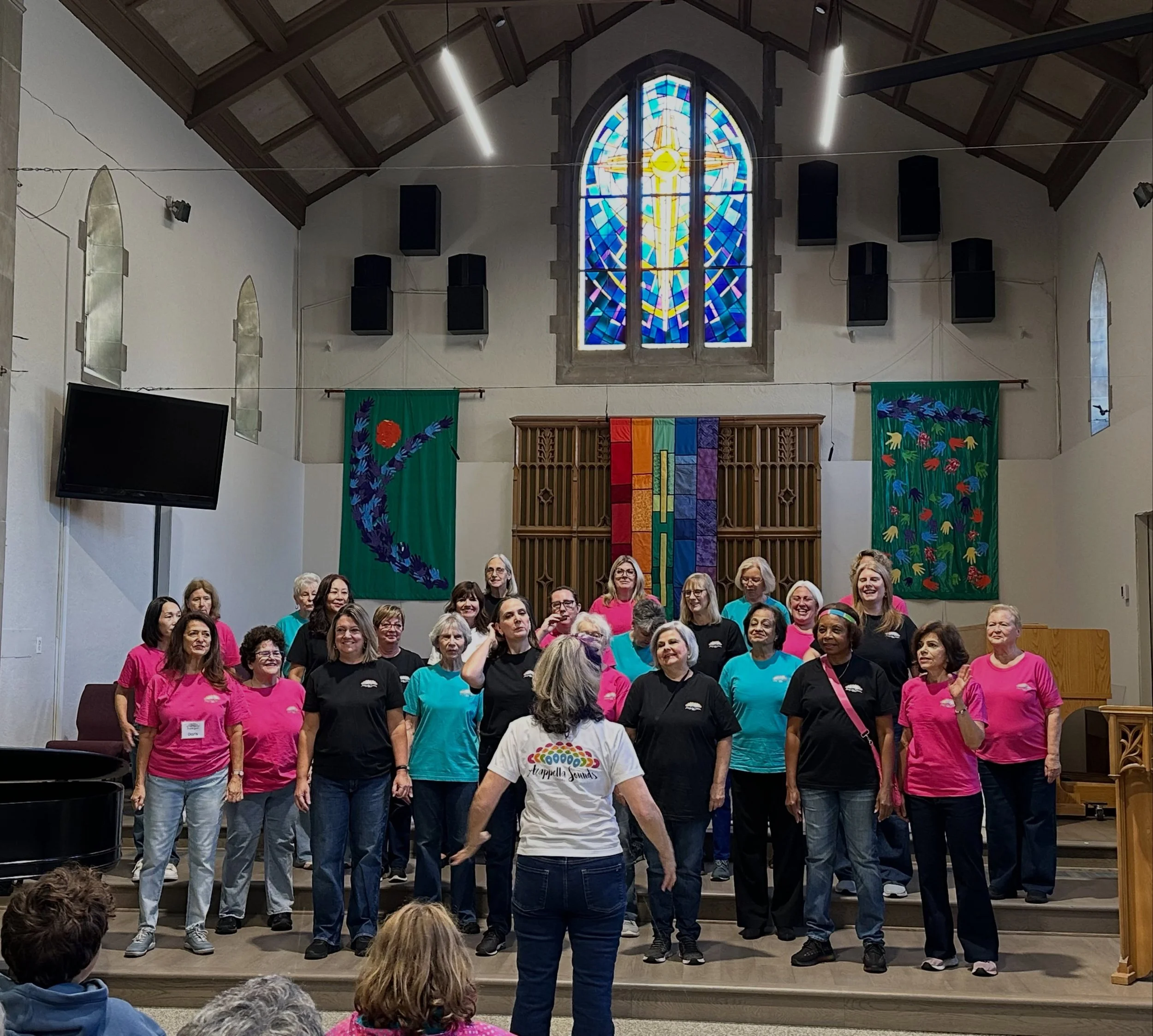 Beautiful Day in the Neighbourhood/Une si belle journ&eacute;e dans notre quartier Gratitude #8:  Acappella Sounds Chorus, along with hosting a table, offered the first mini-concert of the day. Wow&mdash;they filled our space with amazing sound, to t