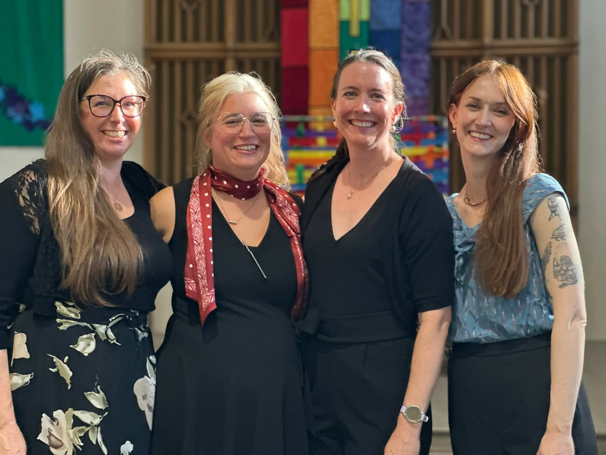 Yesterday's Afternoon Tea Concert for Seniorswas an absolute delight! We're so grateful to Blue Dawn Quartet--Kimberley Lynch, Meagan Zantingh, Alexandra Asher and Rona Nadler--for filling our sanctuary space with their luminous voices, warm presence