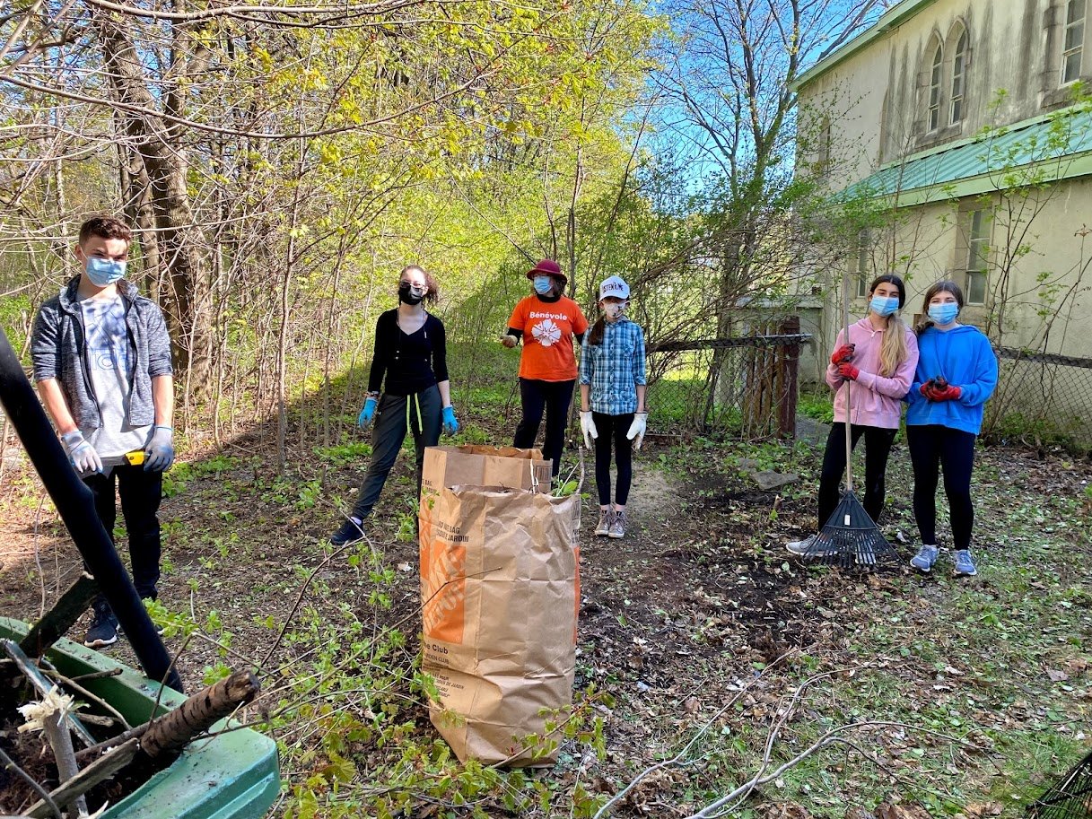 The youth spent several weeks clearing out the back garden in the spring.