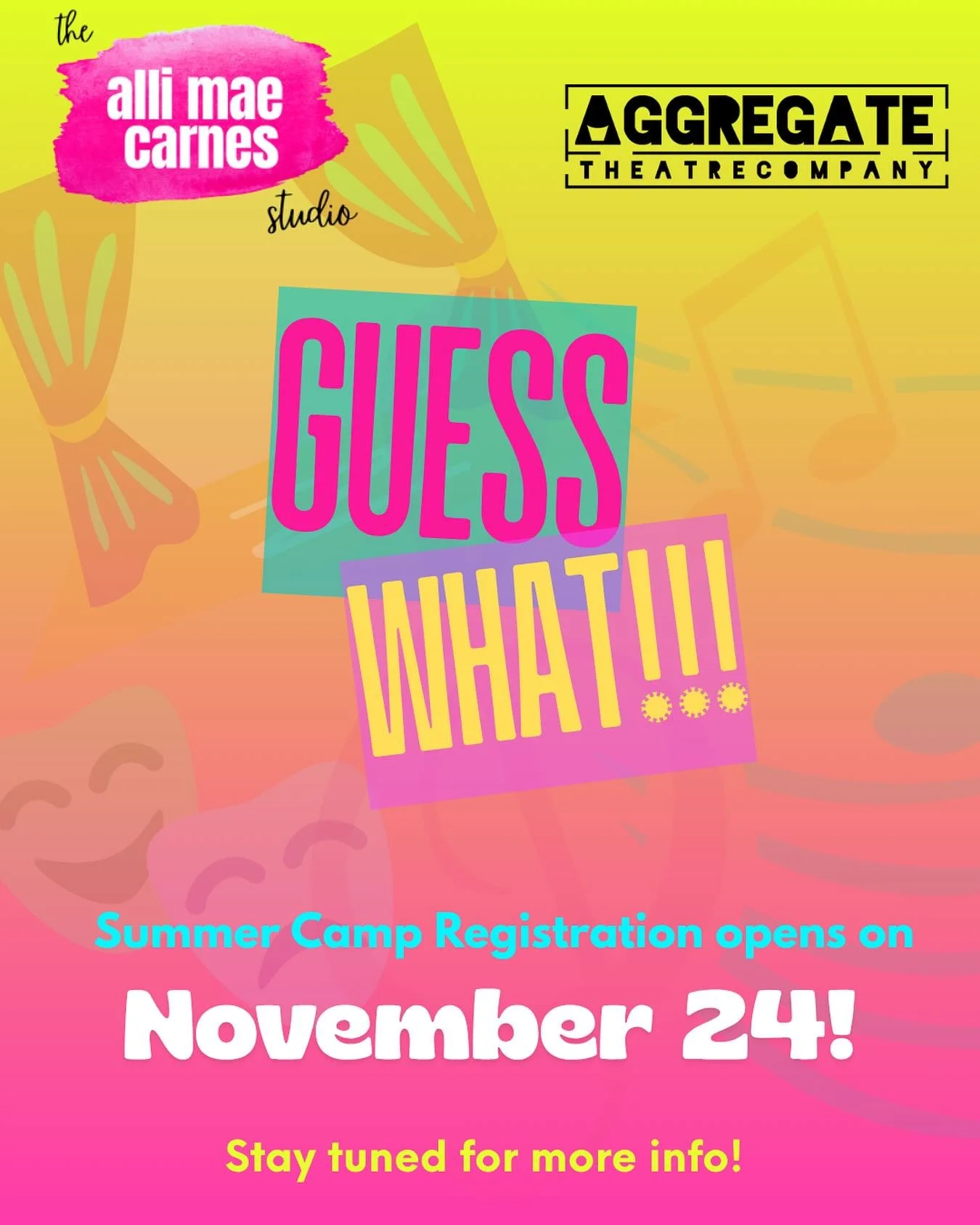 Stay tuned for show announcements! 🩷💛