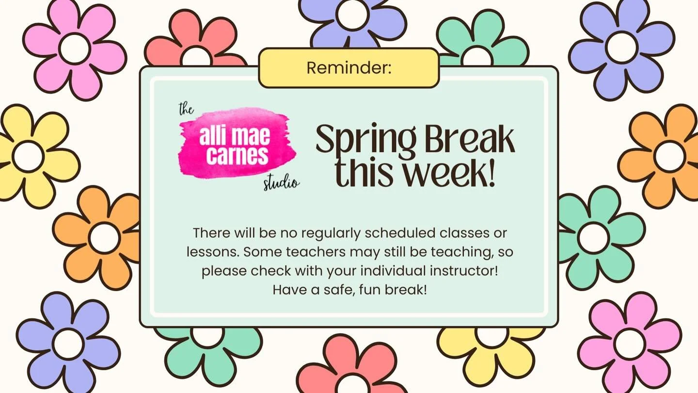 Reminder: it&rsquo;s spring break this week! 
Some teachers may still be teaching, so please check with your individual instructor. 🌸