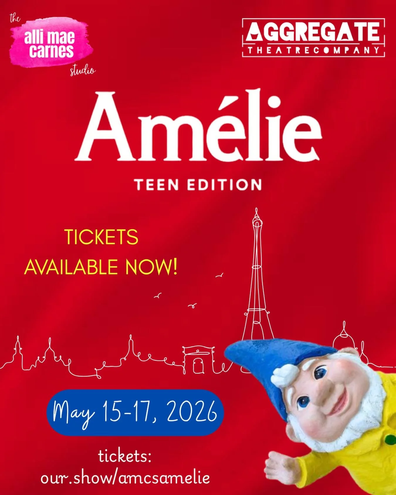 Tickets available now! Seating is limited in this intimate theatre - come experience this beautiful story! ✨