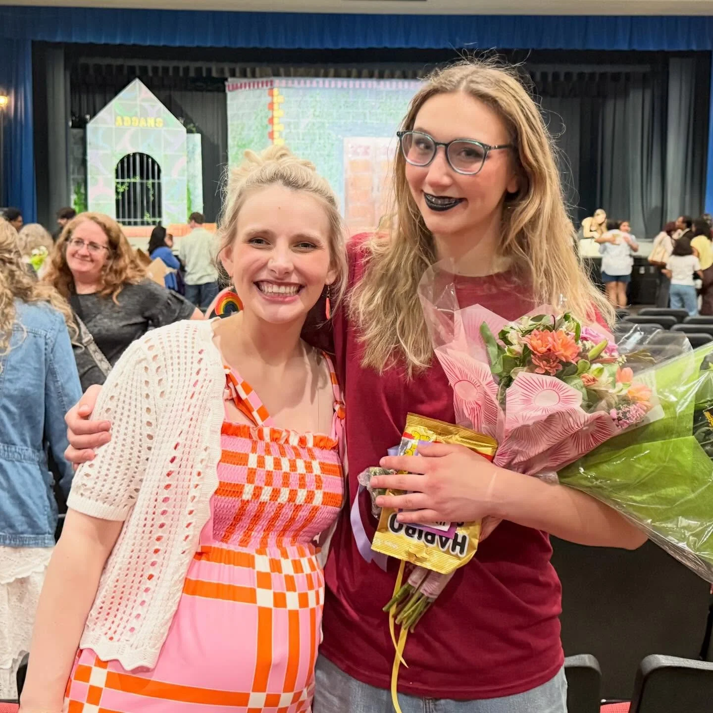 I am SO PROUD of student Tennyson Florer-Bixler for her performance as Wednesday in Addams Family at @shstheatreensemble !! She was perfection! Love you so so much @tennysonflorerbixler 🥹🖤🧟&zwj;♀️