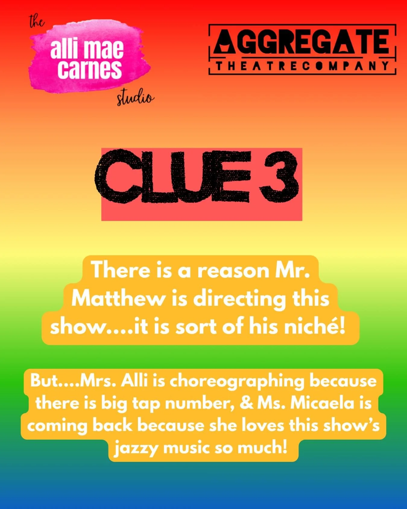 Clue 3! Today&rsquo;s clue doubles as an announcement of our creative team 😍✨