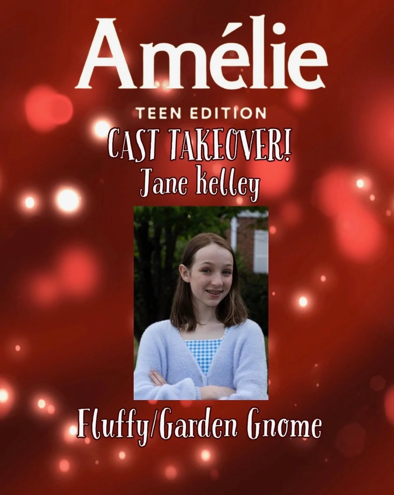 Tune in today as Jane Kelley takes over the studio Instagram for OPENING NIGHT of Ameli&eacute;! ❤️🐠