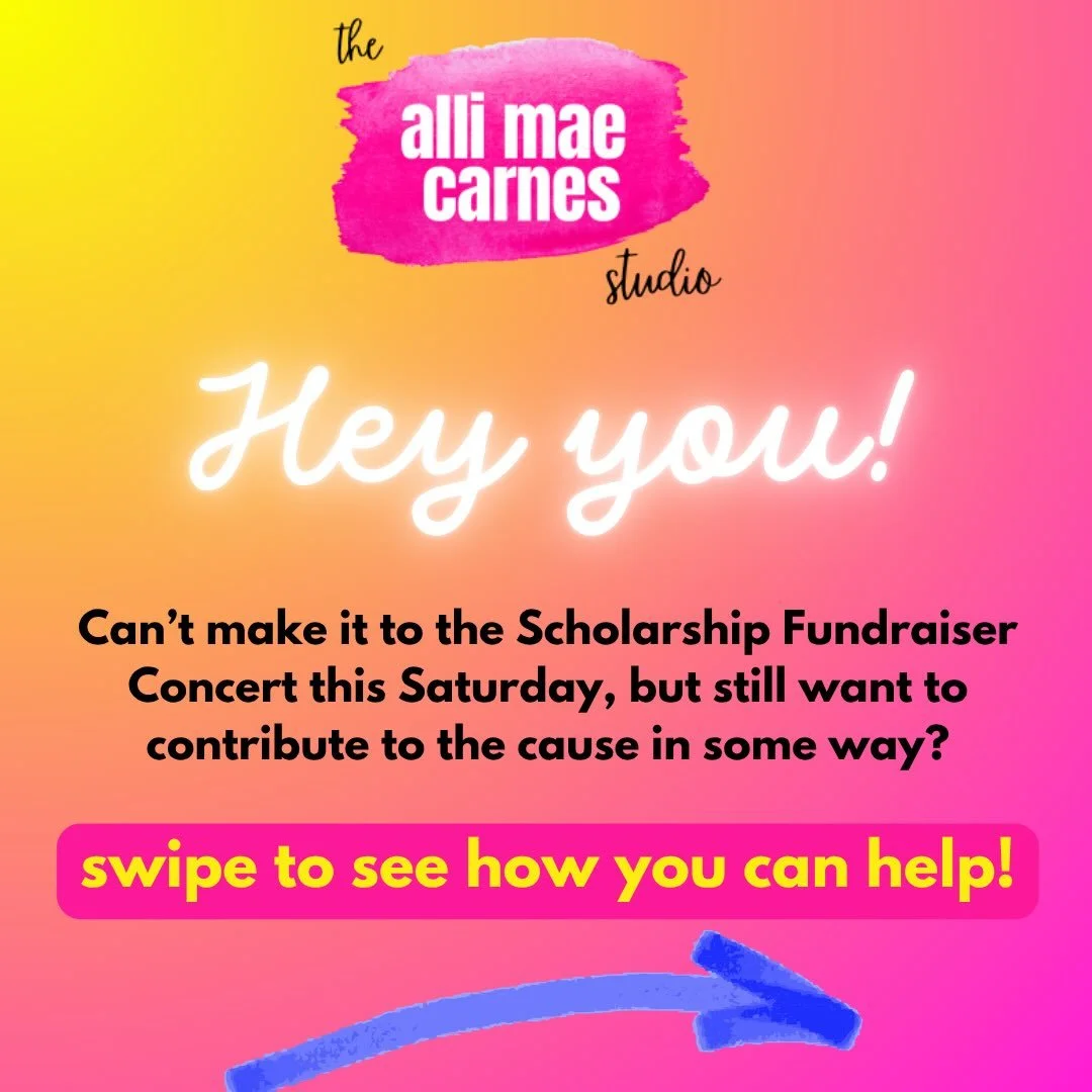 Ways you can support the scholarship fund without attending this weekend&rsquo;s concert! 💛💖