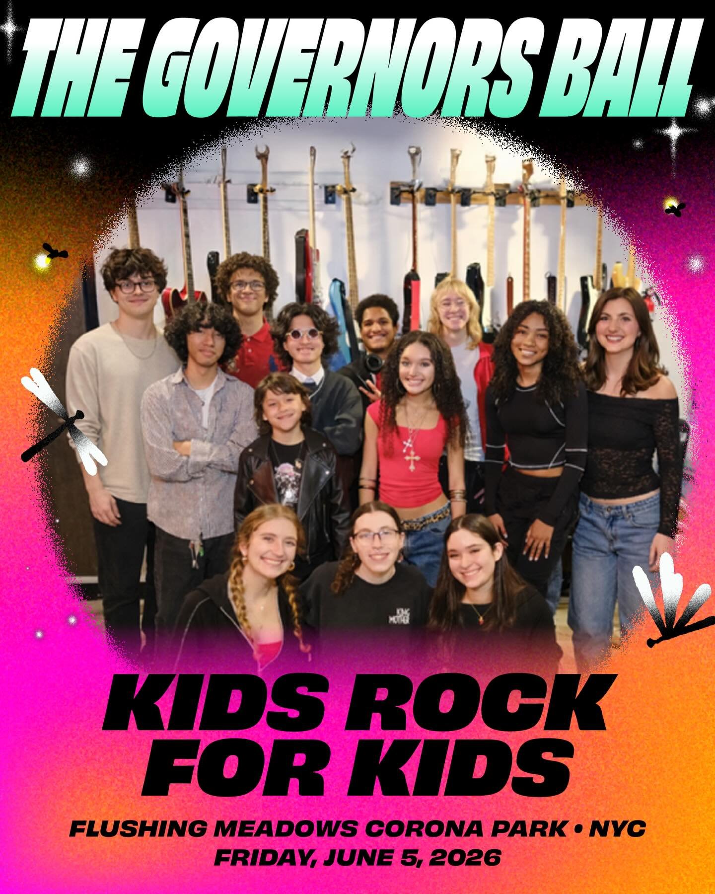 KRFK is playing at GOV BALL for the third year!! We are bringing the 2026 KRFK HOUSE BAND to this epic NYC festival on FRIDAY, JUNE 5!! Opening day!!

Thank you Governors Ball for the incredible opportunity! @govballnyc 

Follow @kidsrockforkids on t