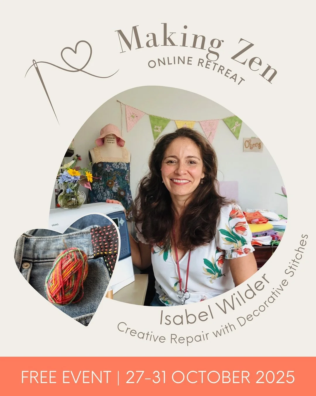 Hello friends! I'm beyond excited to be teaching at Making Zen retreat this Fall! @zenstitching @making.zen 

My workshop is all about creative alterations - we'll be upcycling a pair of tight jeans to make them fit and make them wearable again! Inst