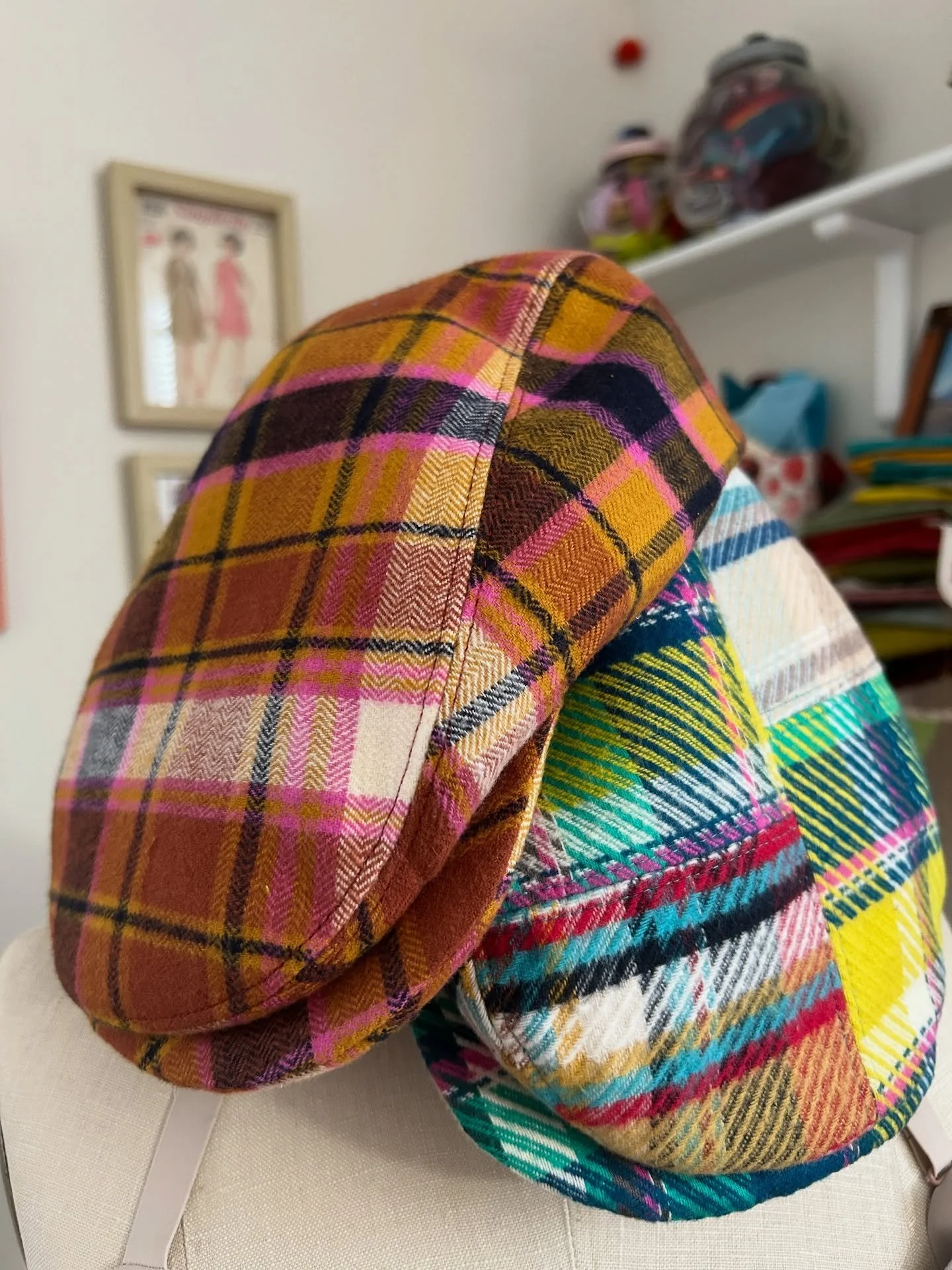 How about warm, cozy and pretty flannel hats for winter!!
I was happy to be part of the latest lookbok for Art Gallery Fabrics for the Highlands Flannels Fabric Collection.  The fabrics are not only beautiful but so wonderful to sew with!

These hats