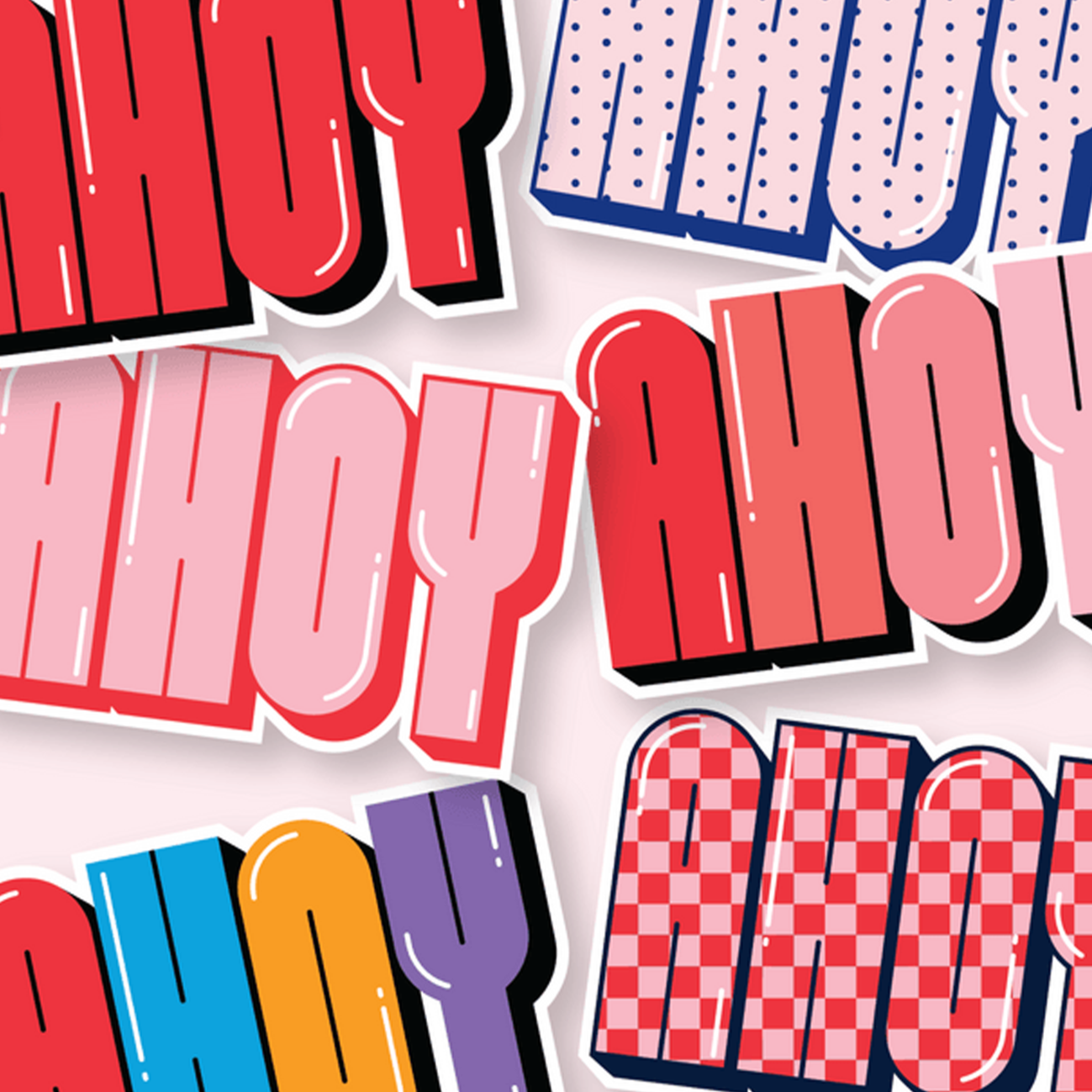 Twilio Ahoy brightly colored stickers