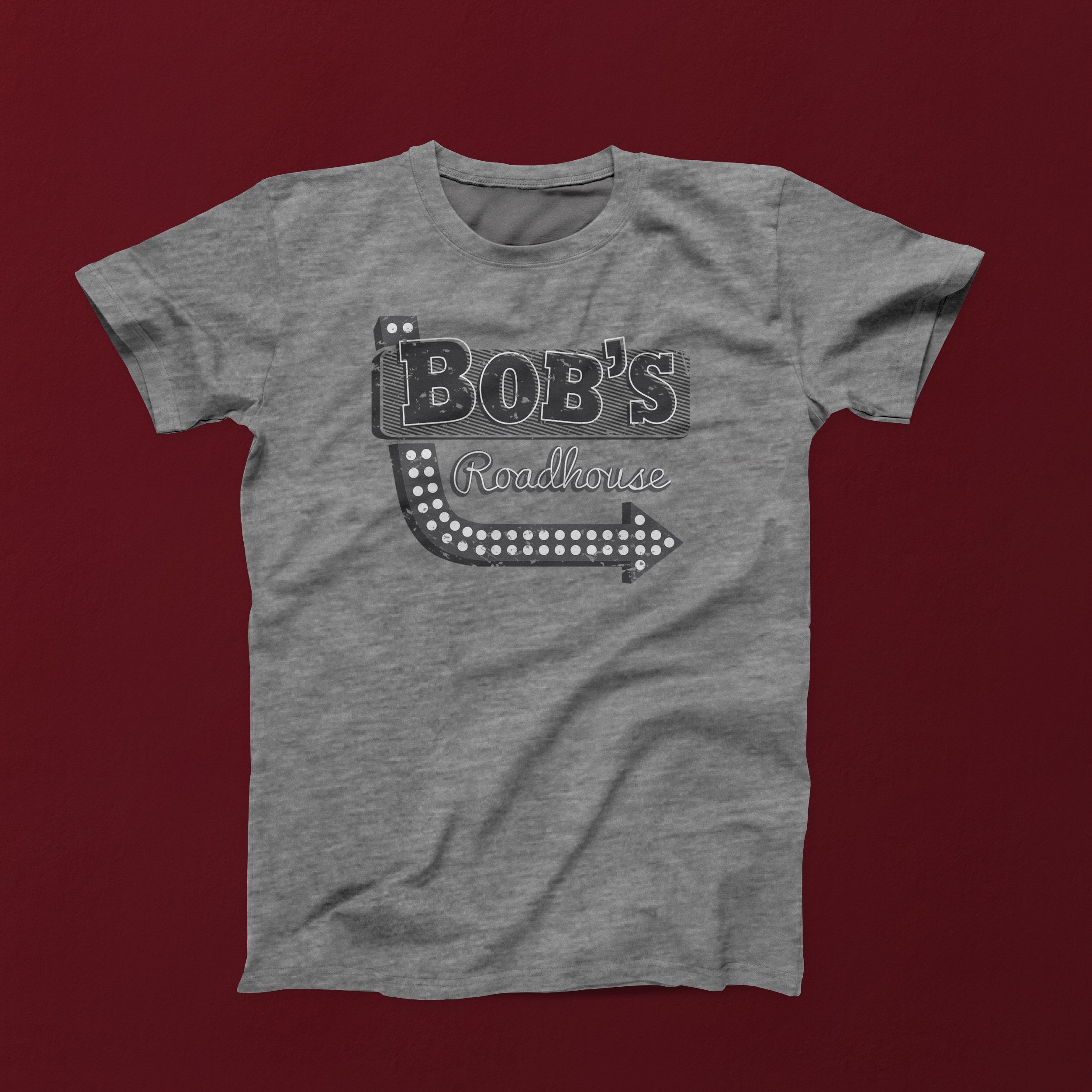 t-shirt with vintage-inspired roadhouse graphic