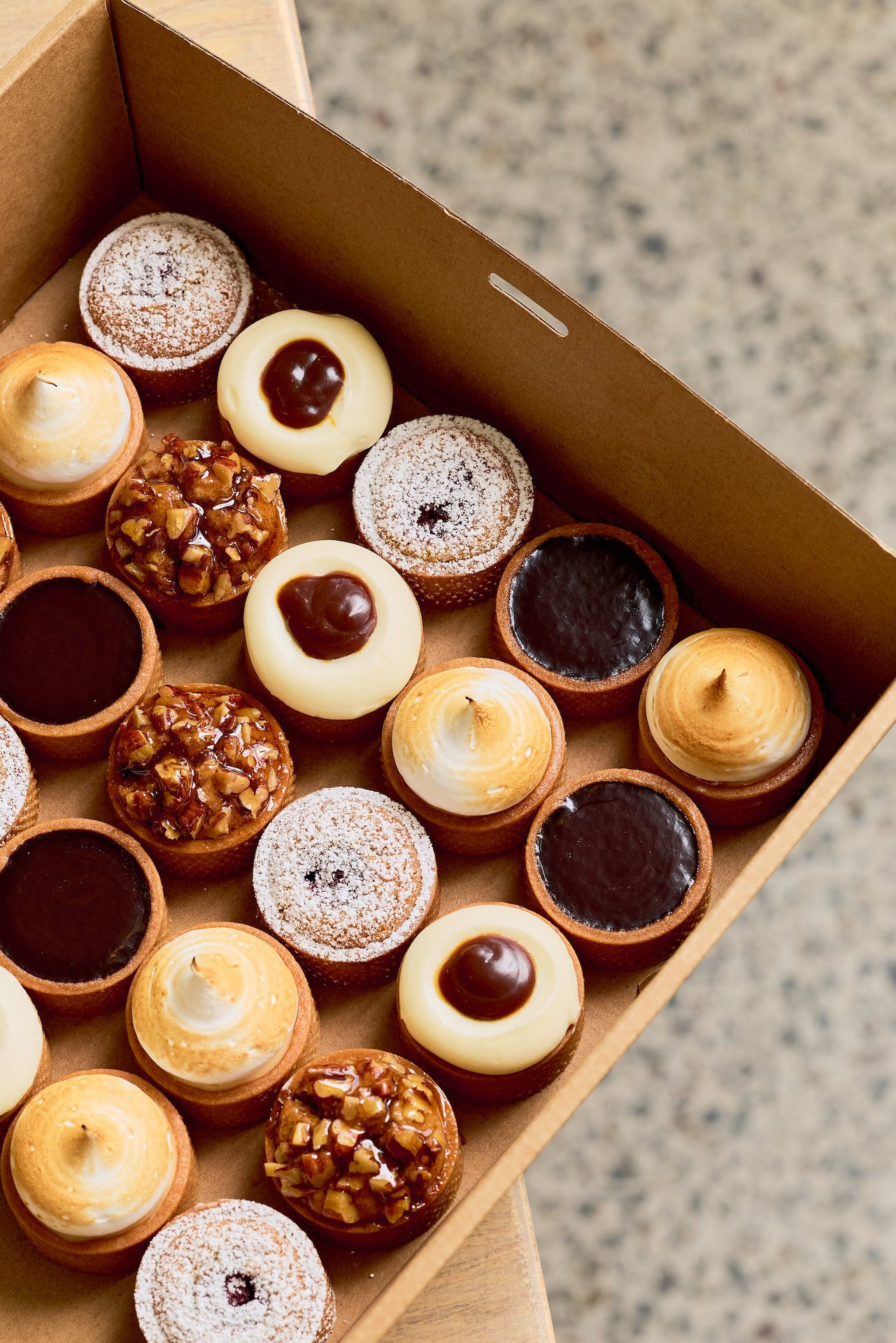 Our single serve catering mini tarts available for wholesale.