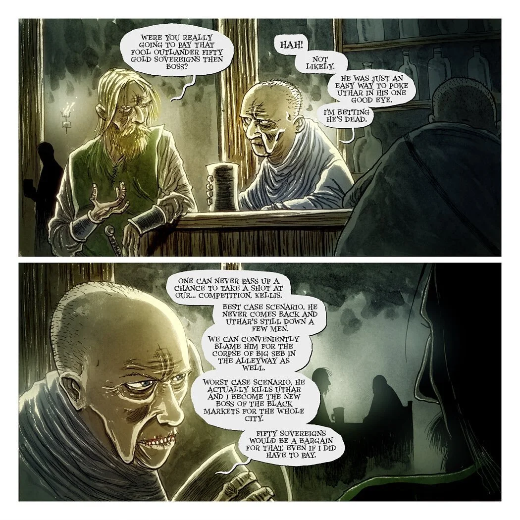 Urnakk Black Blood part 13. 

This is why you need contracts &amp; unions pretty much. 

#urnakkblackblood #instagramcomics #comicartwork #comics #templesmith #bentemplesmith #hailsquid #conanthecimmerian #conanthebarbarian #conanthebarbariancomics