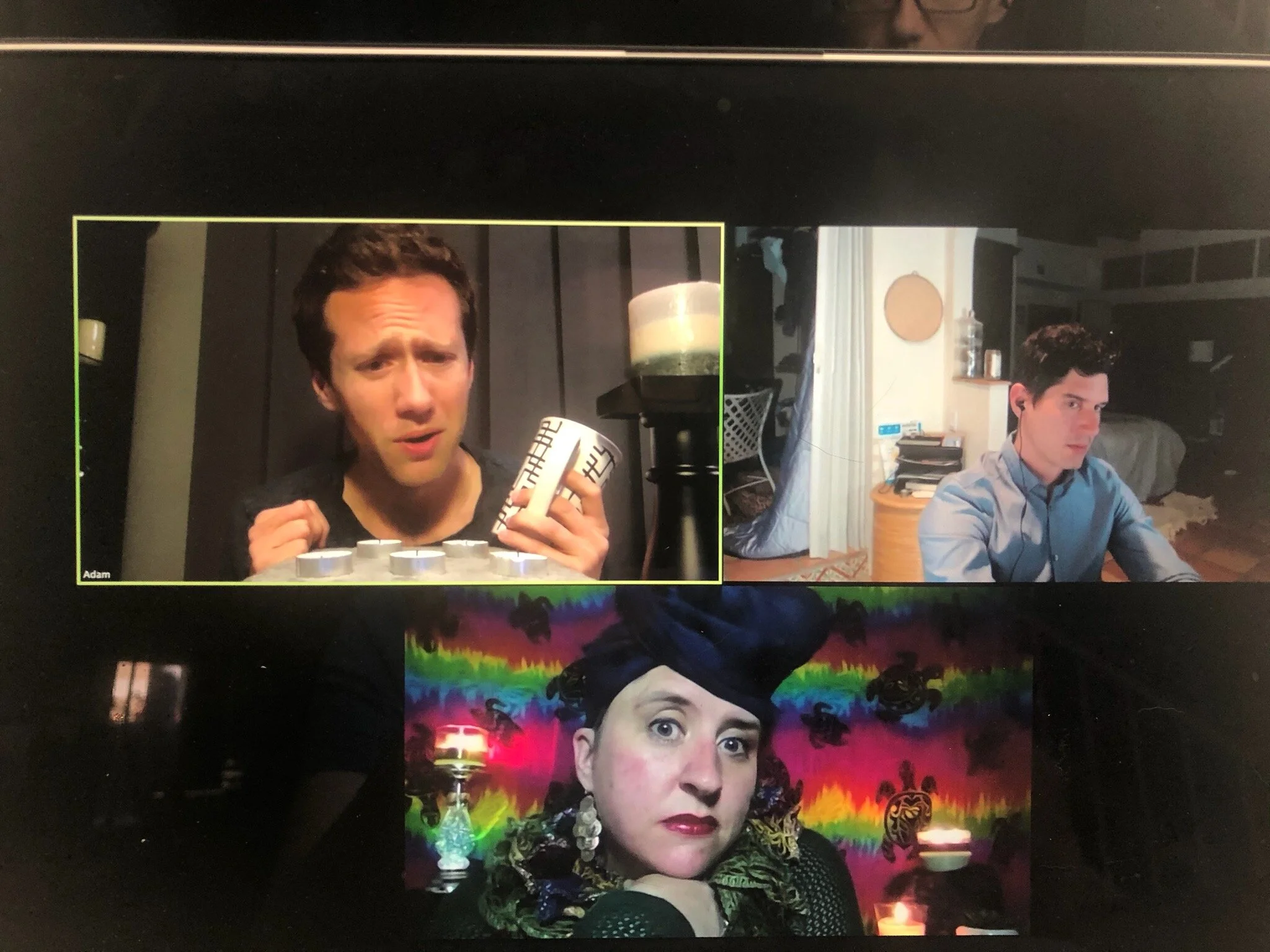 Teresa Hunt on the set of Socially Distanced