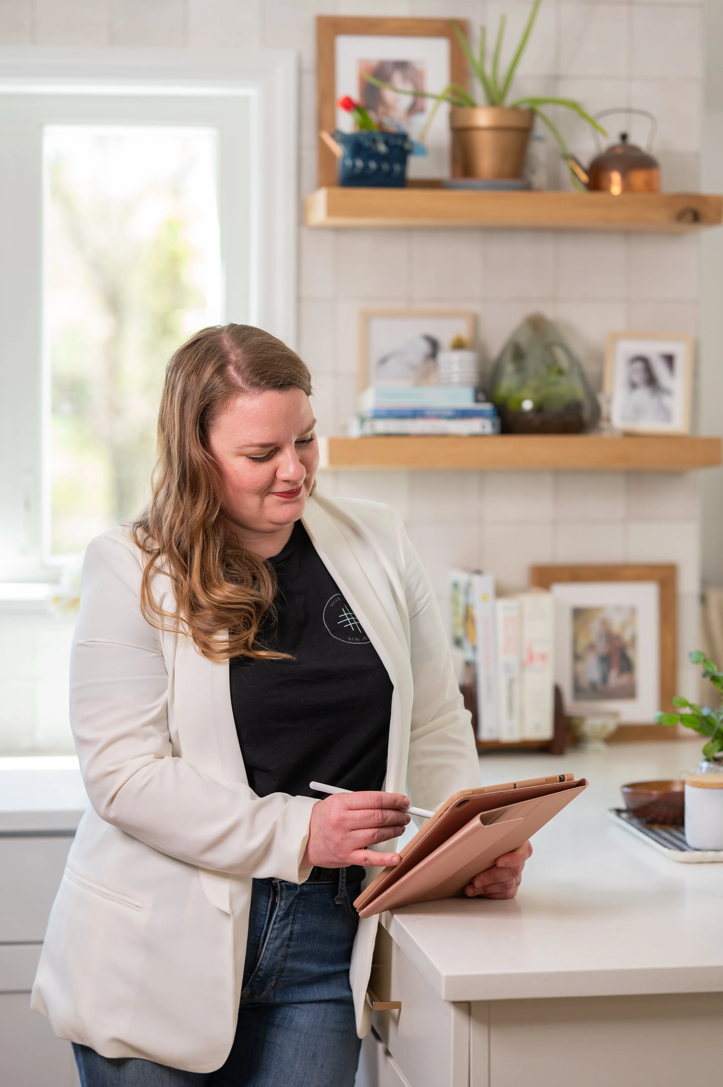 Make Space Organizing professional organizer conducting an in-home consultation in New Jersey