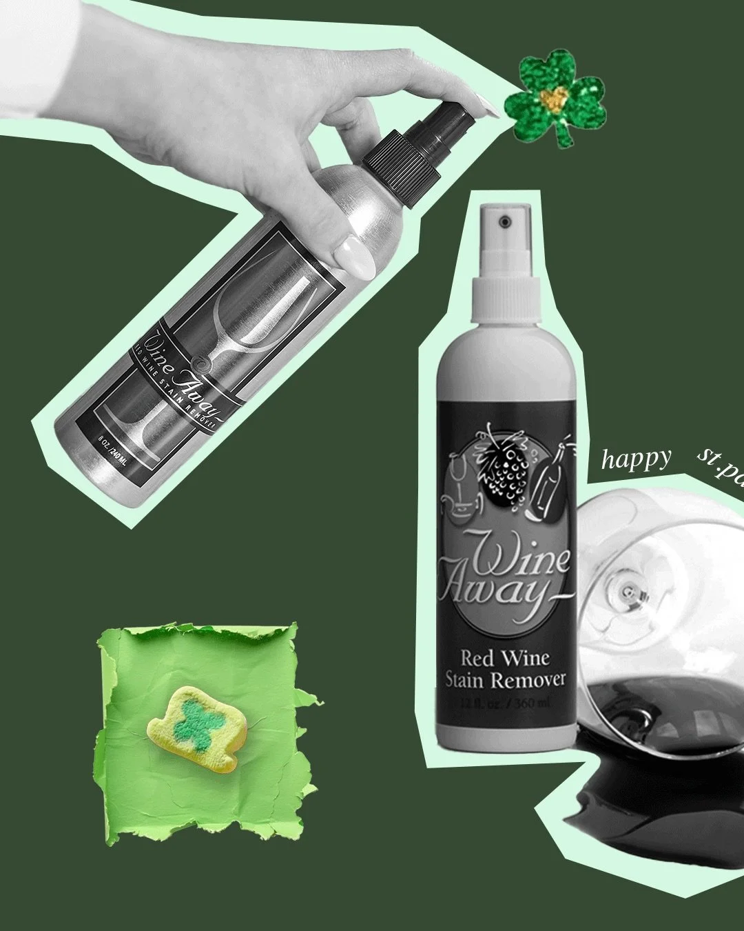 You better be wearing green today! It&rsquo;s about to get messy tonight 👀🌈🍀 We wish you good luck &amp; happy St. Pattys Day
&bull;
&bull;
&bull;
#wineaway #wineawaytotherescue #stpatricksday #luckyyou