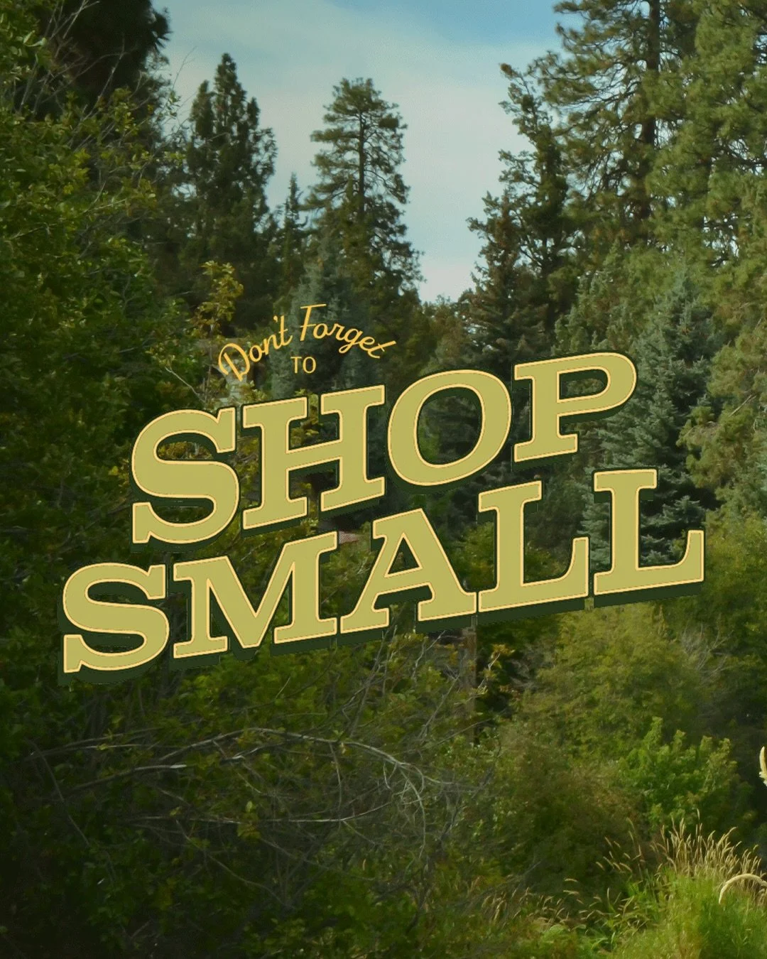 Shopping small means so much more than making a purchase. You&rsquo;re supporting your neighbors, your community, and someone&rsquo;s dream. Be a good neighbor, hype up your favorite local businesses, and don&rsquo;t forget to shop small. 🤍😉🌲
&bul