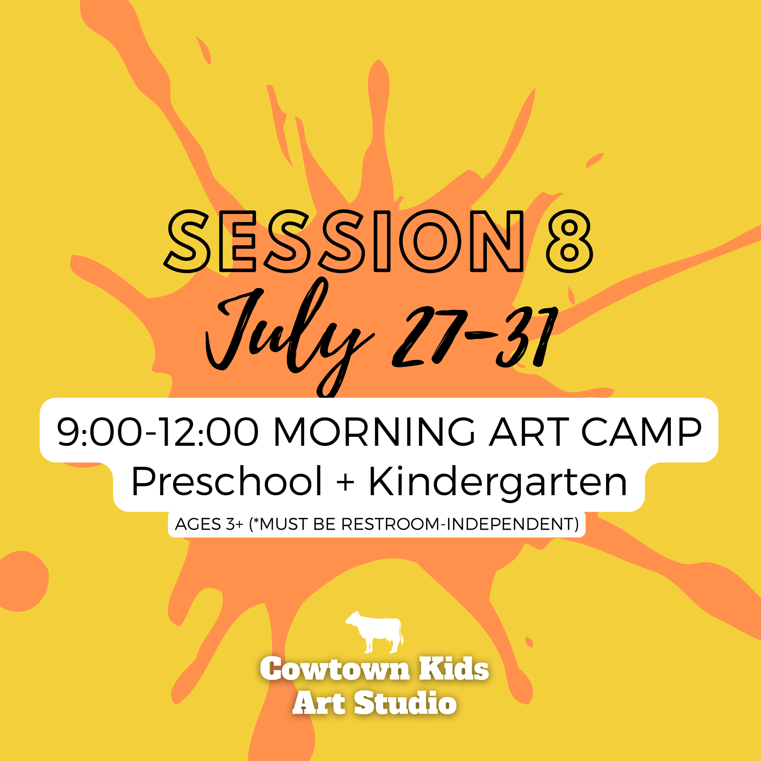 Summer 2026 Registration | Session 8: MORNING Art Camp