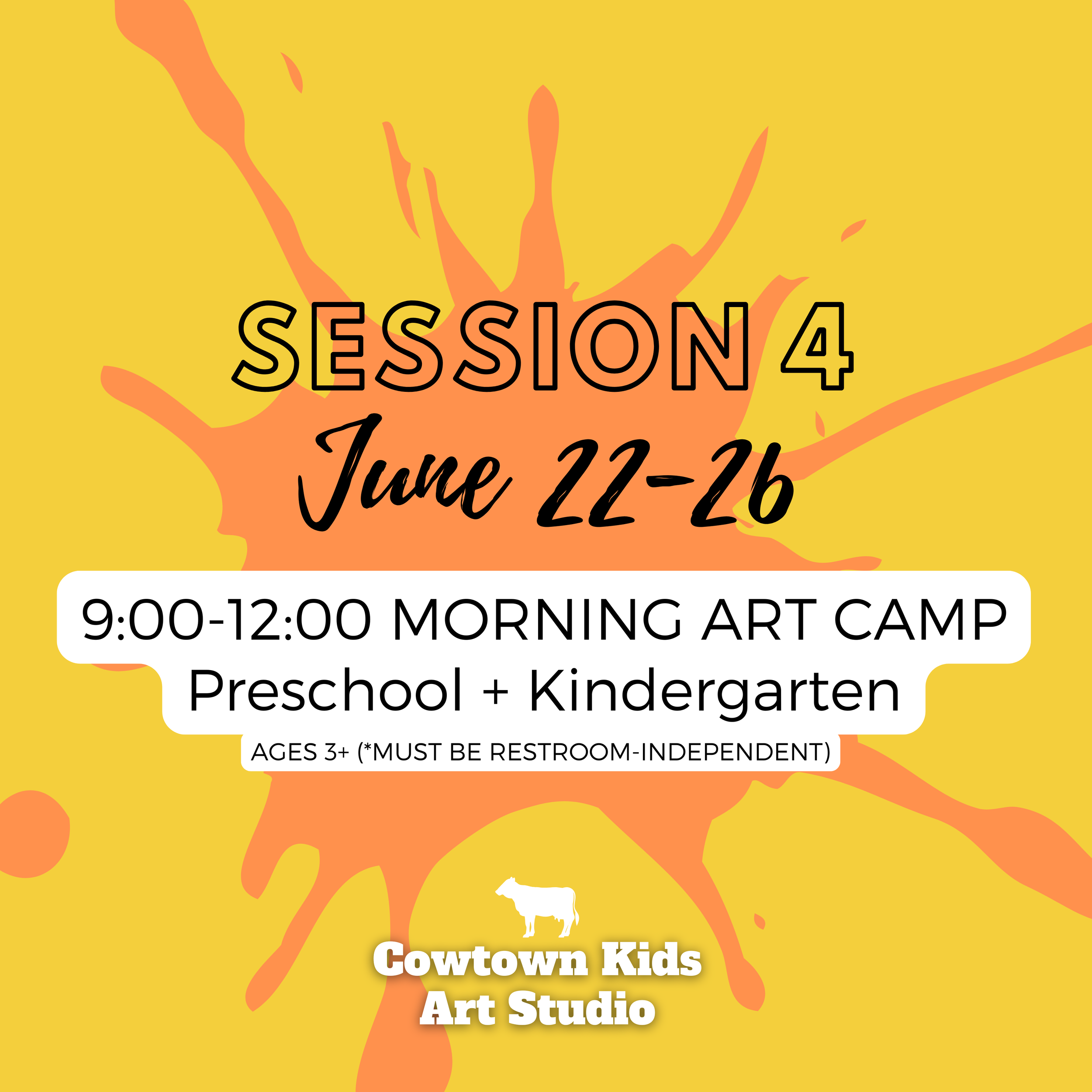 Summer 2026 Registration | Session 4: MORNING Art Camp