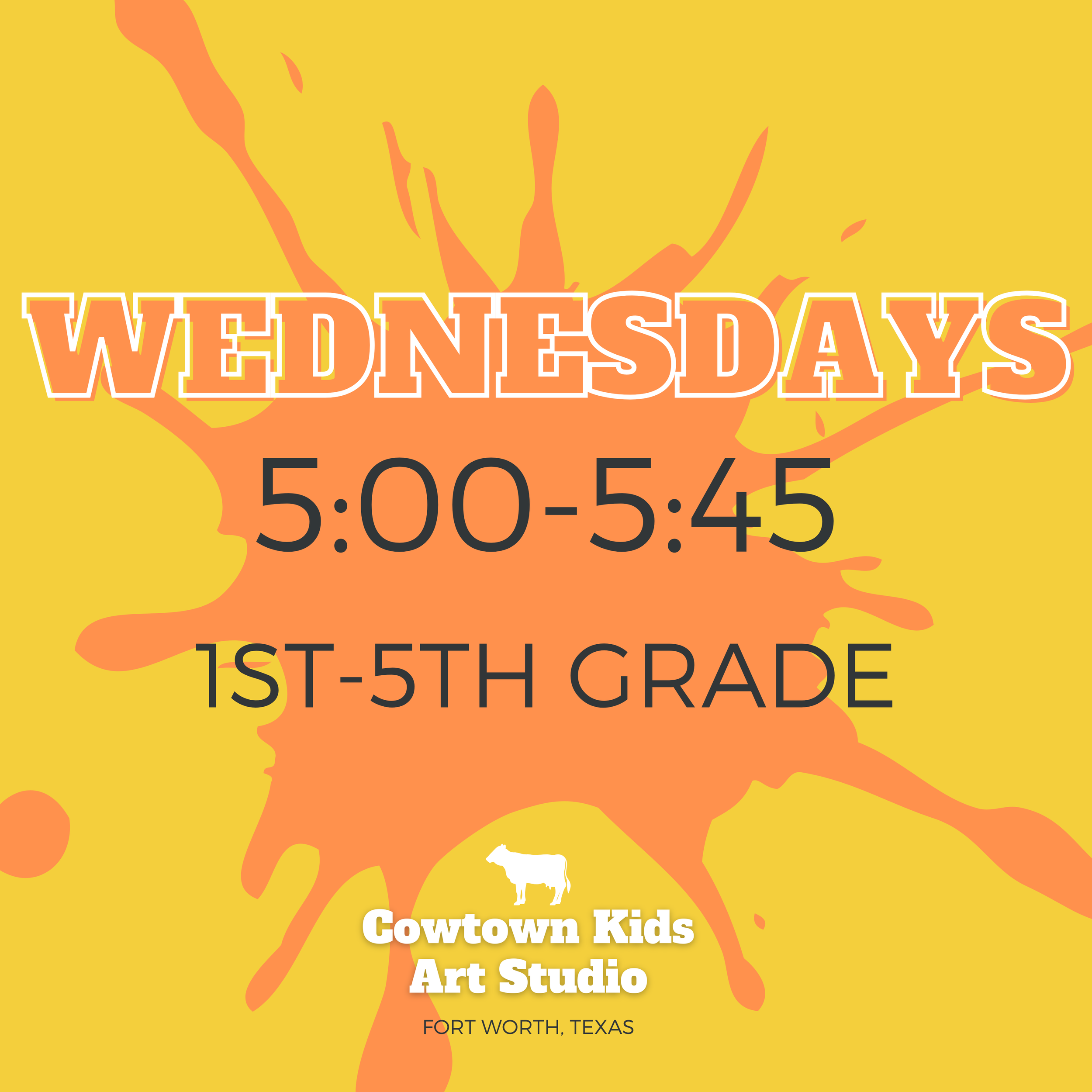 Spring 2026 Weekly Art Class | Wednesdays 5:00