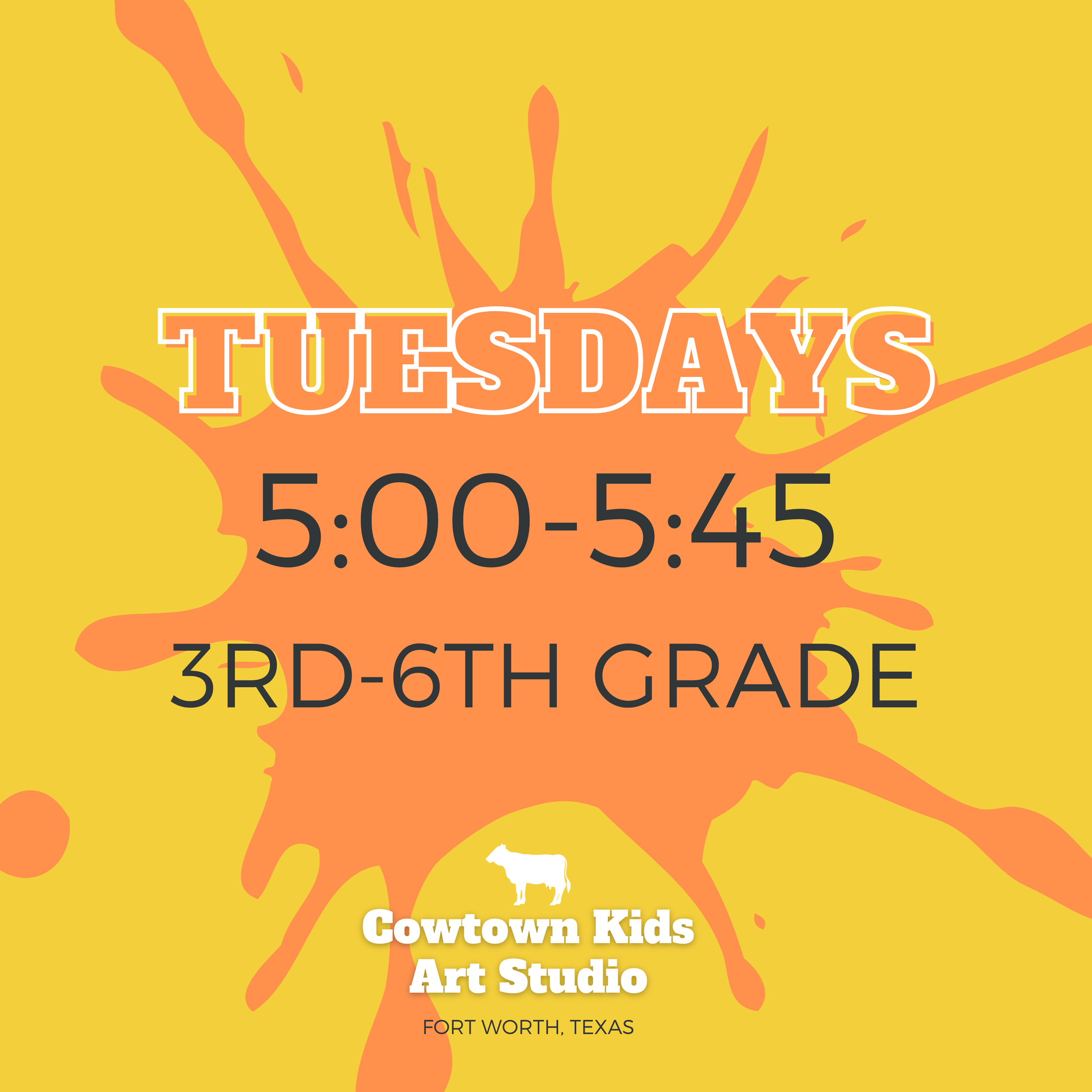 Spring 2026 Weekly Art Class | Tuesdays 5:00