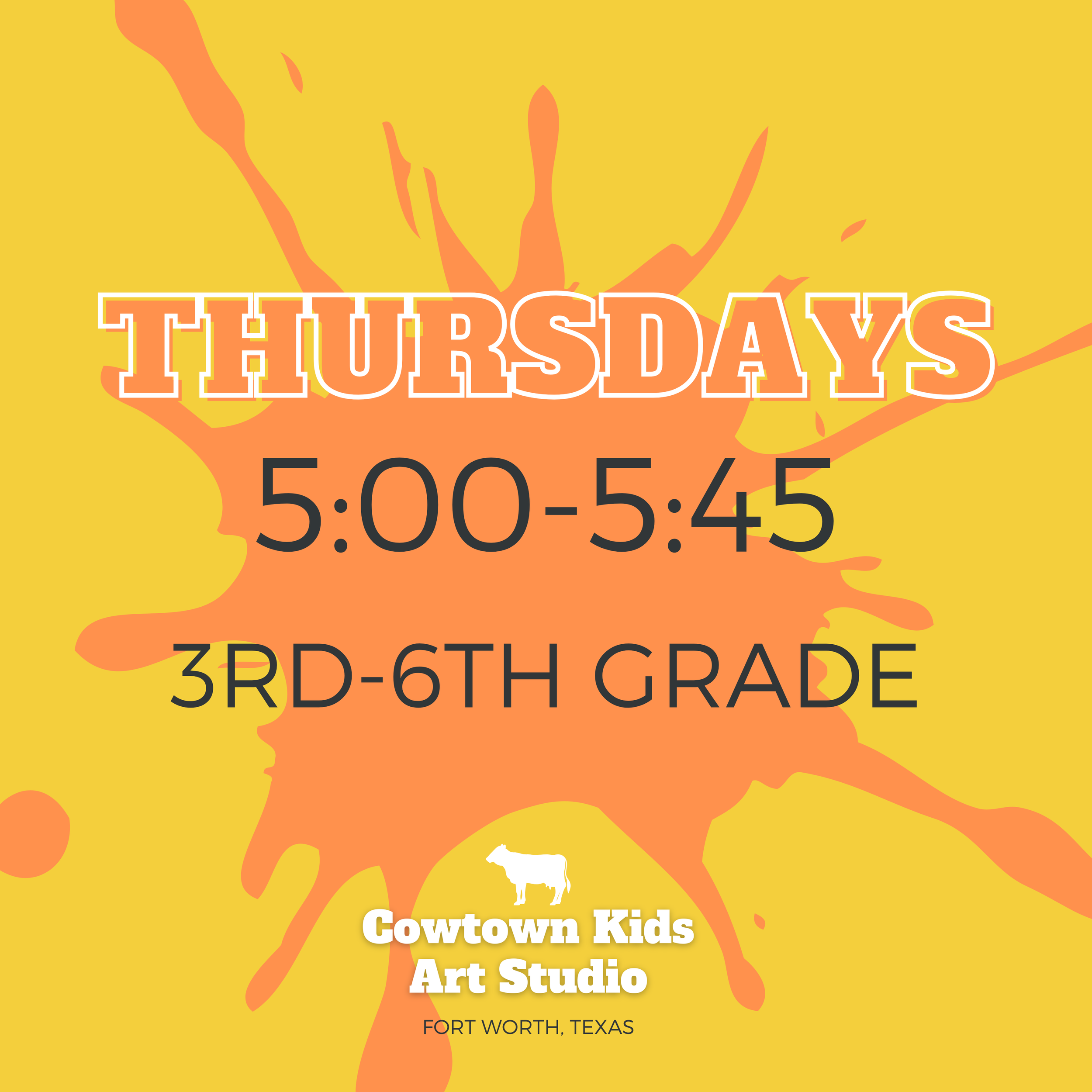 Spring 2026 Weekly Art Class | Thursdays 5:00