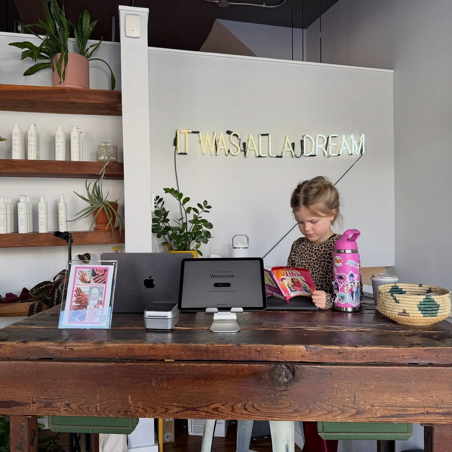 We&rsquo;ve got a little extra help at the front desk today ✨

Swipe to see her first shift&hellip; and the siblings who&rsquo;ve also put in their time.

The family business.
No one escapes😂