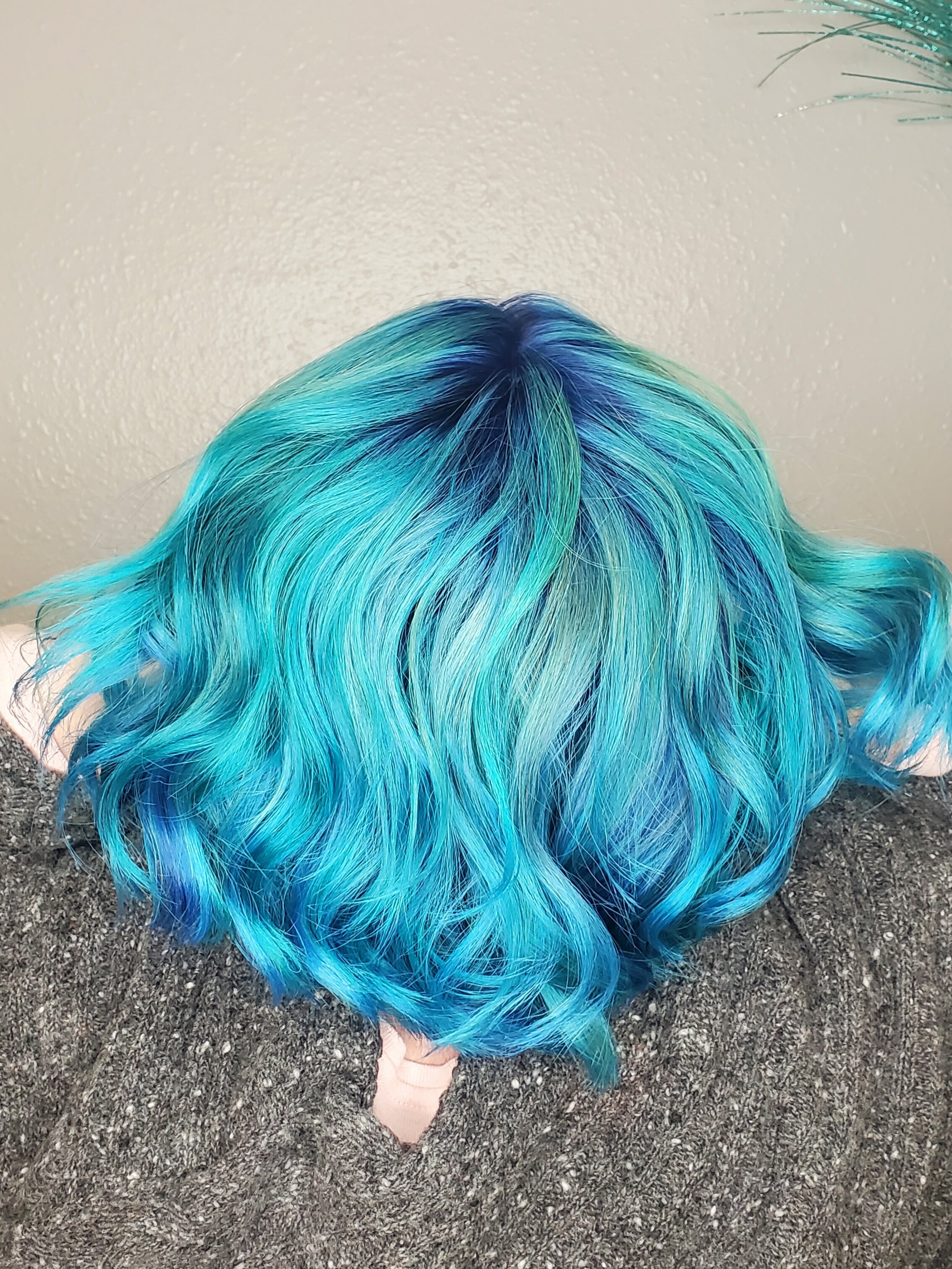 All over blonde " Platinum Card" all over Fashion color  and Deep conditioning treatment.