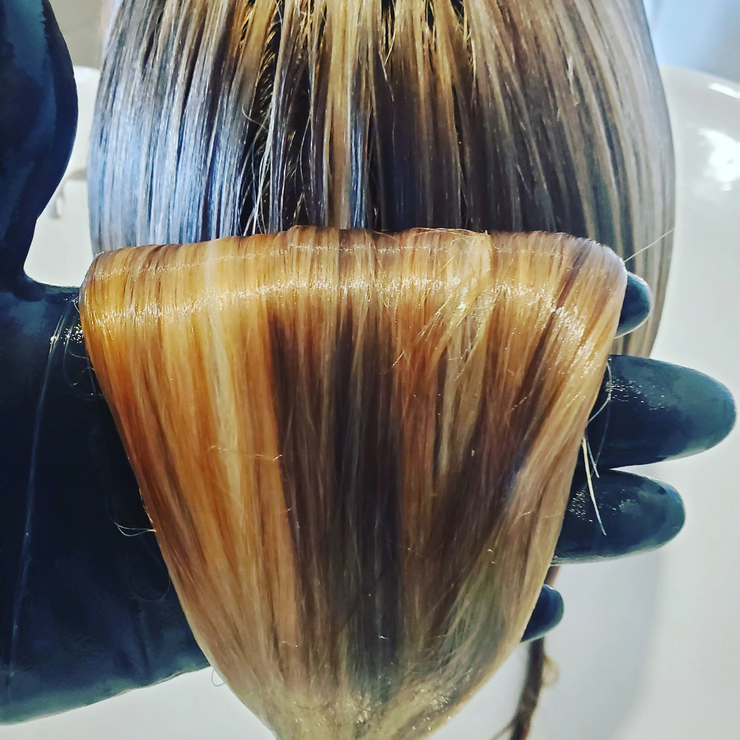 Toners can add different hues to your hair. They can take out brassiness or add pops of gold reds and sometimes icy tones