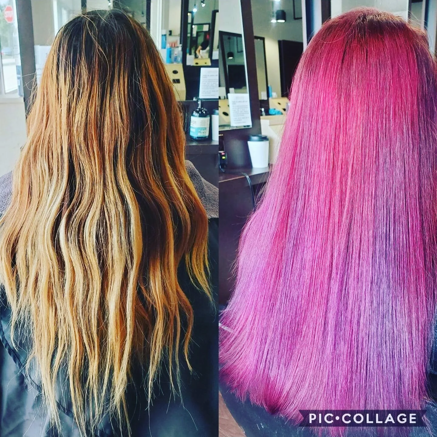 Root bleach and all over fashion color