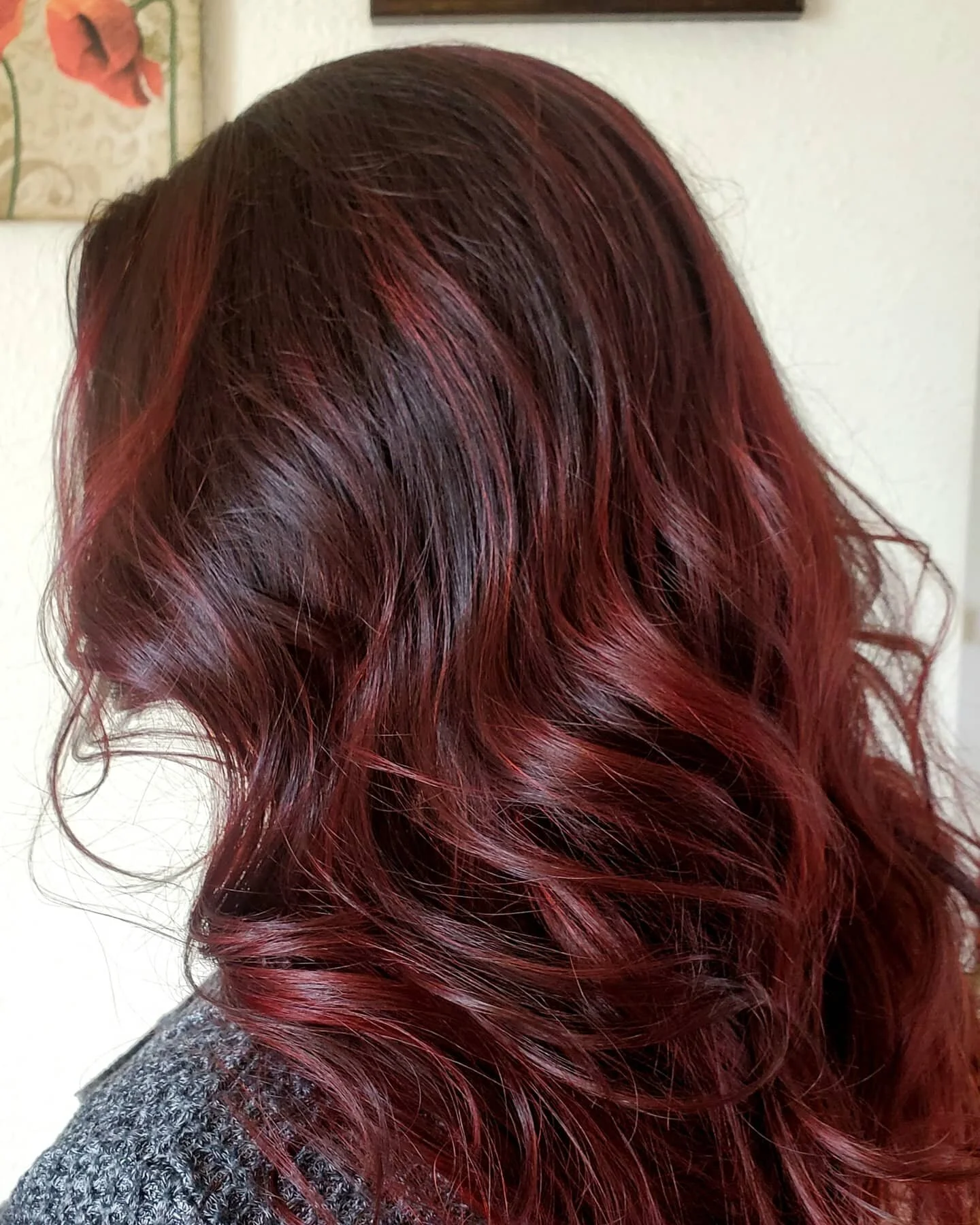 All over color on previously highlighted hair