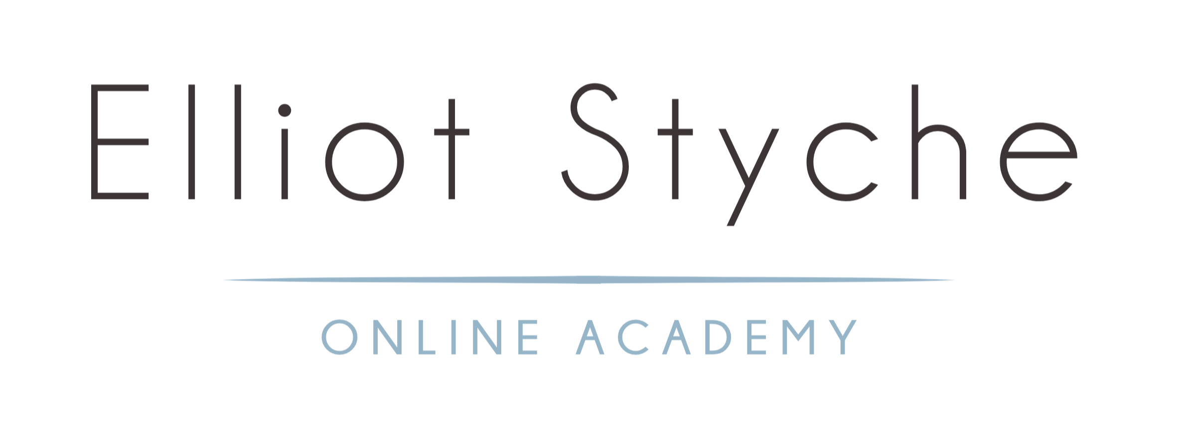 Elliot Slyche Online Academy logo with stylized text and a horizontal line