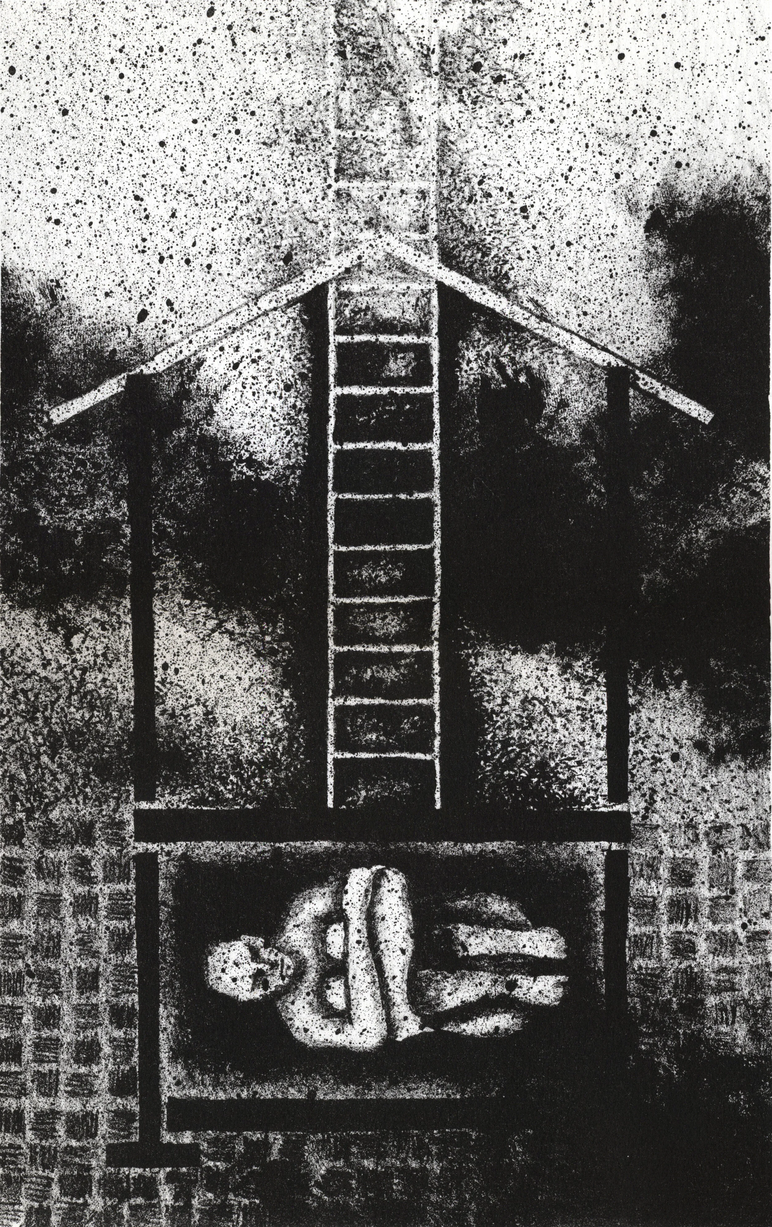 The Cellar. Lithograph, 8 3/4 X 14 inches, 2018