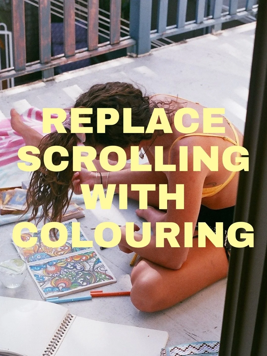 Why you should always have a colouring book near by:

↠ Following patterns gives the mind something steady to focus on, reducing rumination. 
↠ Repetitive motion and contained shapes signal safety to the nervous system.
↠ Colouring shifts you out of 