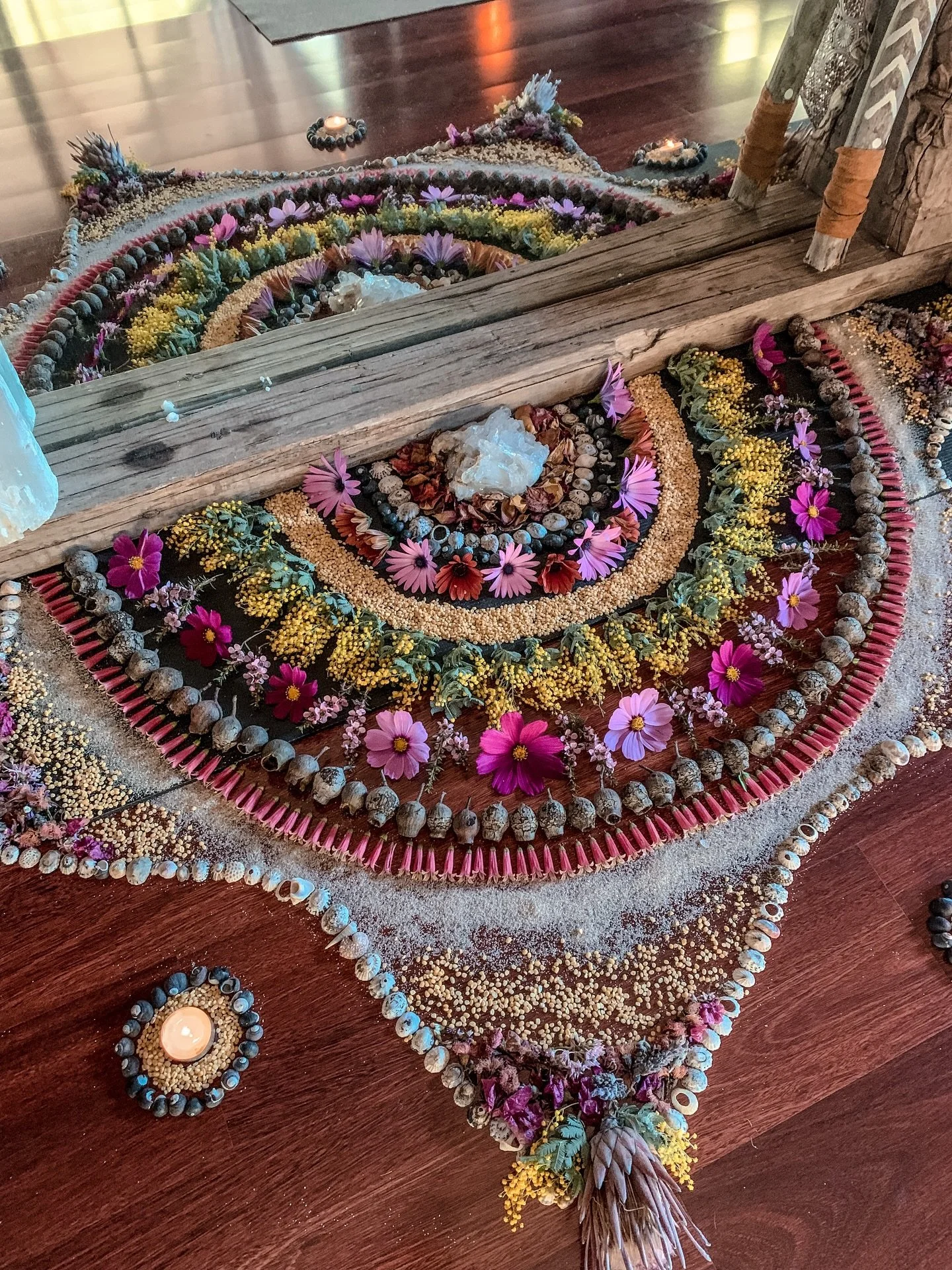 One of my all time favourite Earth Altar creations on my home land in Western Australia during winter 2022 is now one of the designs in my colouring book. This practice forever fueling my creativity, my craving for colour and regulating my nervous sy