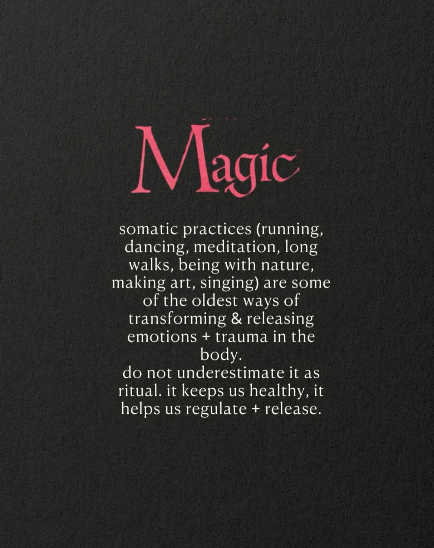 This is literally how I keep my lupus flare-ups at bay.

It&rsquo;s not complicated.
It&rsquo;s just coming back to the body, again and again.

Movement. breath. nature. creation.
Simple practices that become ritual&hellip; that become medicine.

Eas